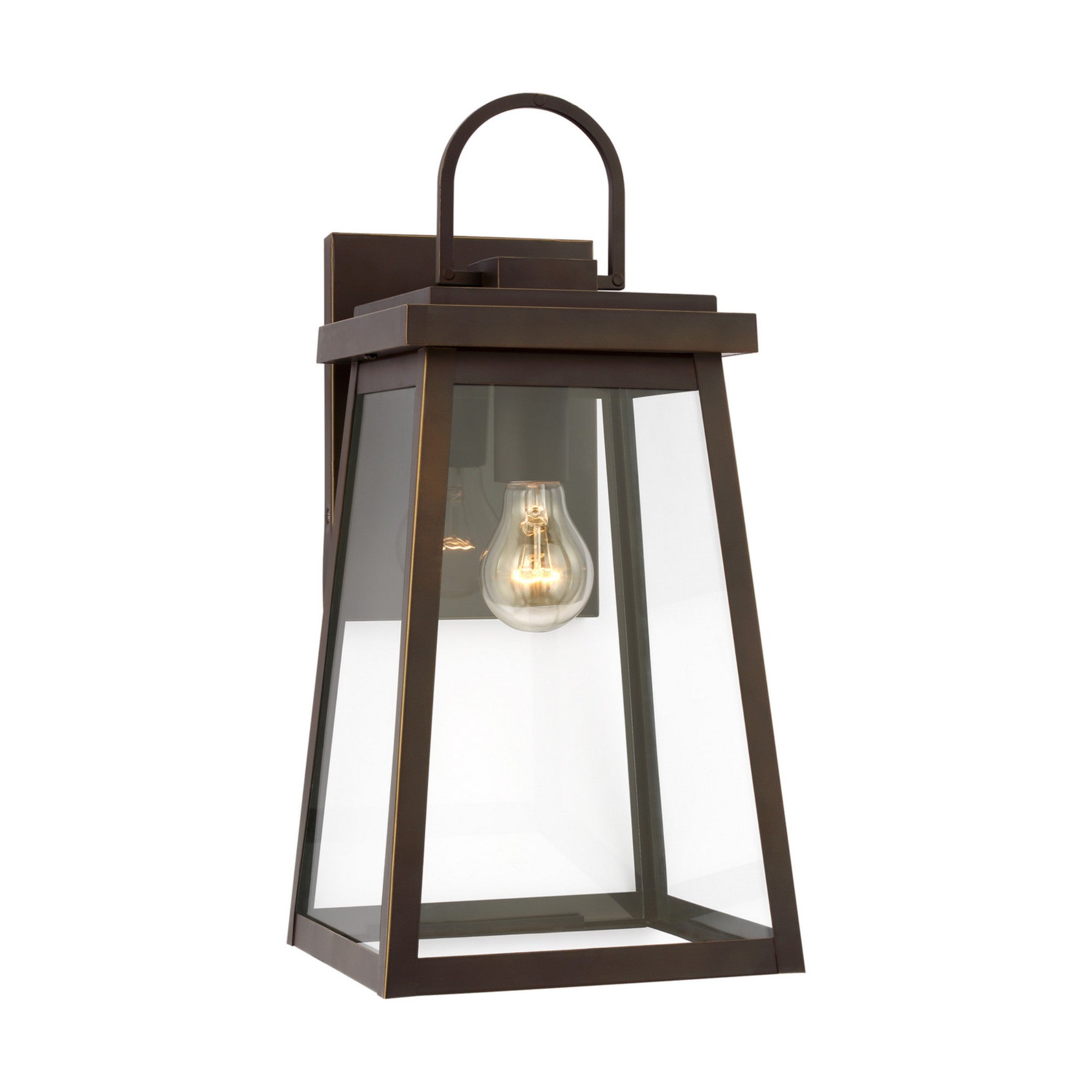 Founders 18" Large Outdoor Wall Lantern, Antique Bronze Finish - Bees Lighting