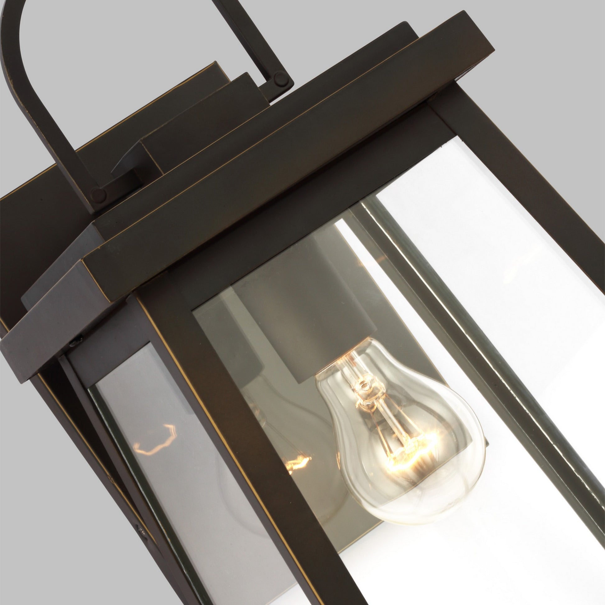 Founders 18" Large Outdoor Wall Lantern, Antique Bronze Finish - Bees Lighting