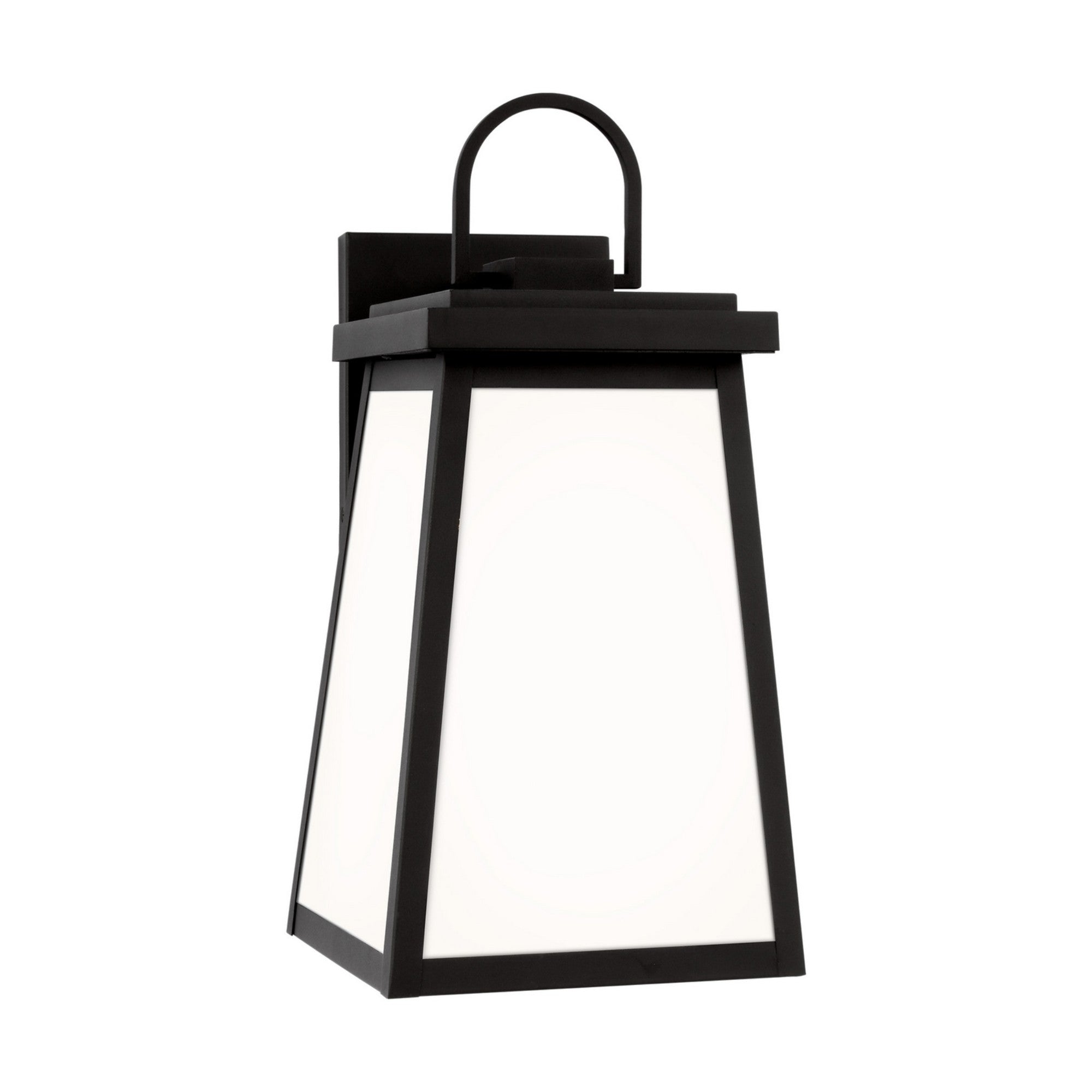Founders 18" Large LED Outdoor Wall Lantern, Black Finish - Bees Lighting