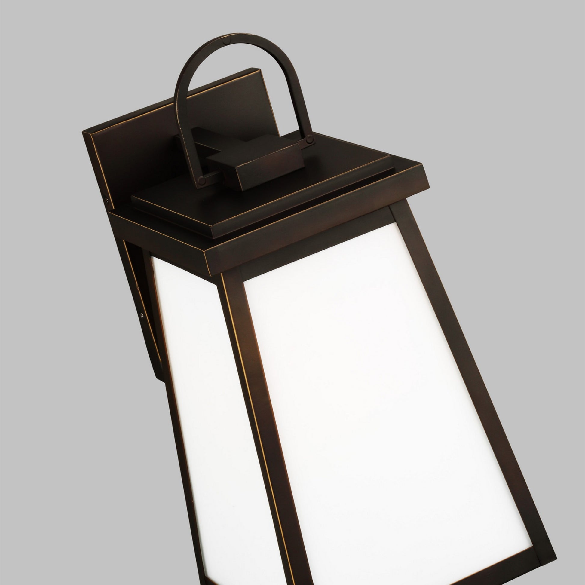 Founders 18" Large LED Outdoor Wall Lantern, Antique Bronze Finish - Bees Lighting