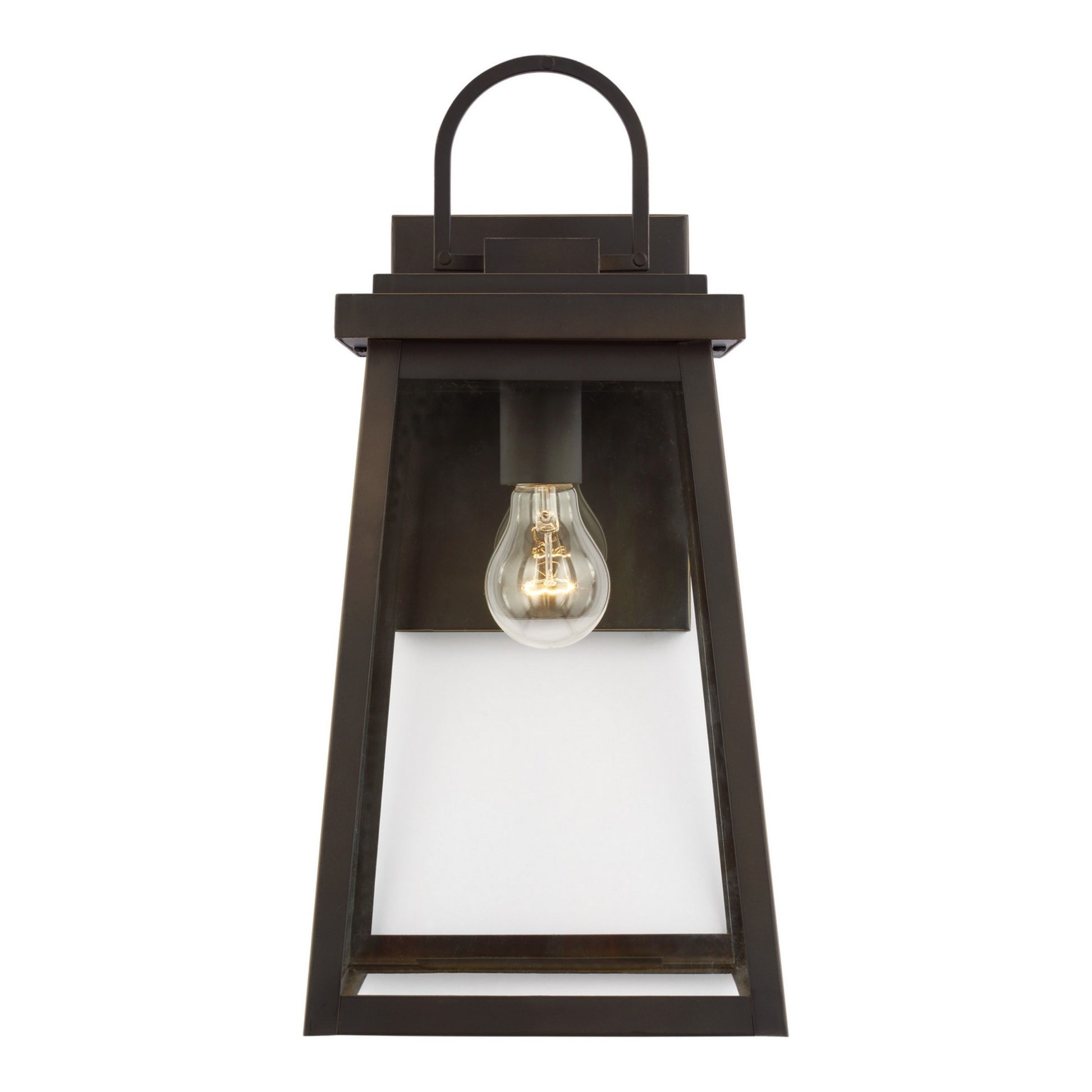 Founders 18" Large LED Outdoor Wall Lantern, Antique Bronze Finish - Bees Lighting