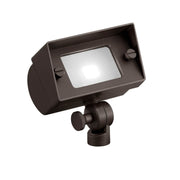 Textured bronze wall wash light fixture with rectangular frosted lens and adjustable mount