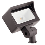 Textured bronze wall wash LED fixture with tempered glass and adjustable mounting head