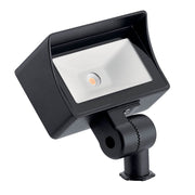 Textured black LED wall wash light with tempered glass lens and adjustable mounting