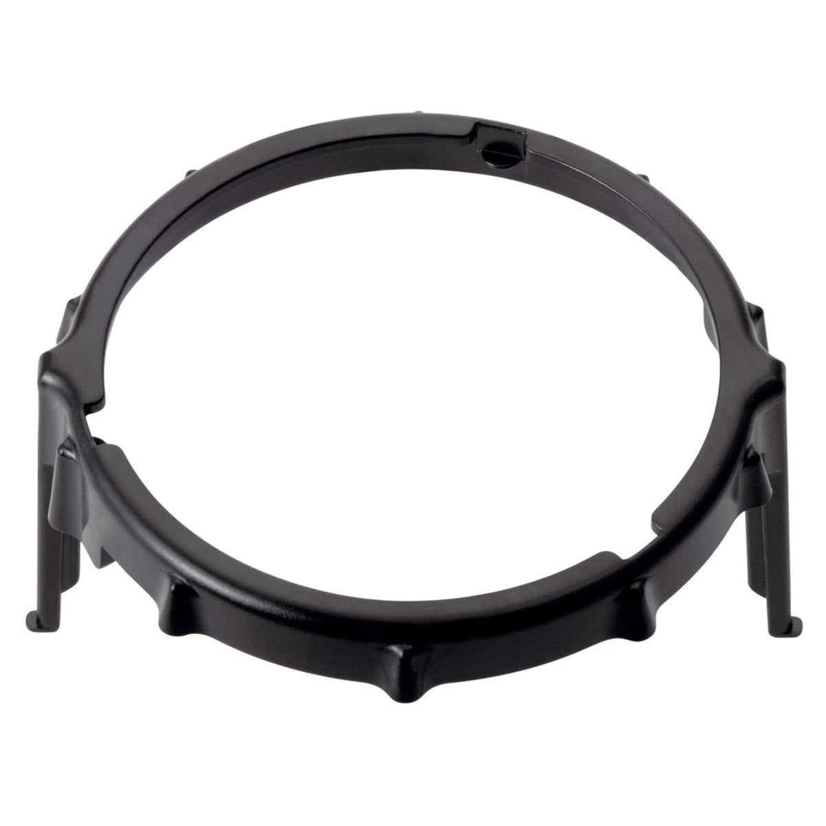 Black lighting fixture mounting bracket ring with three tabs