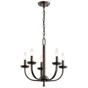 Kennewick 18" 5-Light Chandelier, Olde Bronze Finish - Bees Lighting
