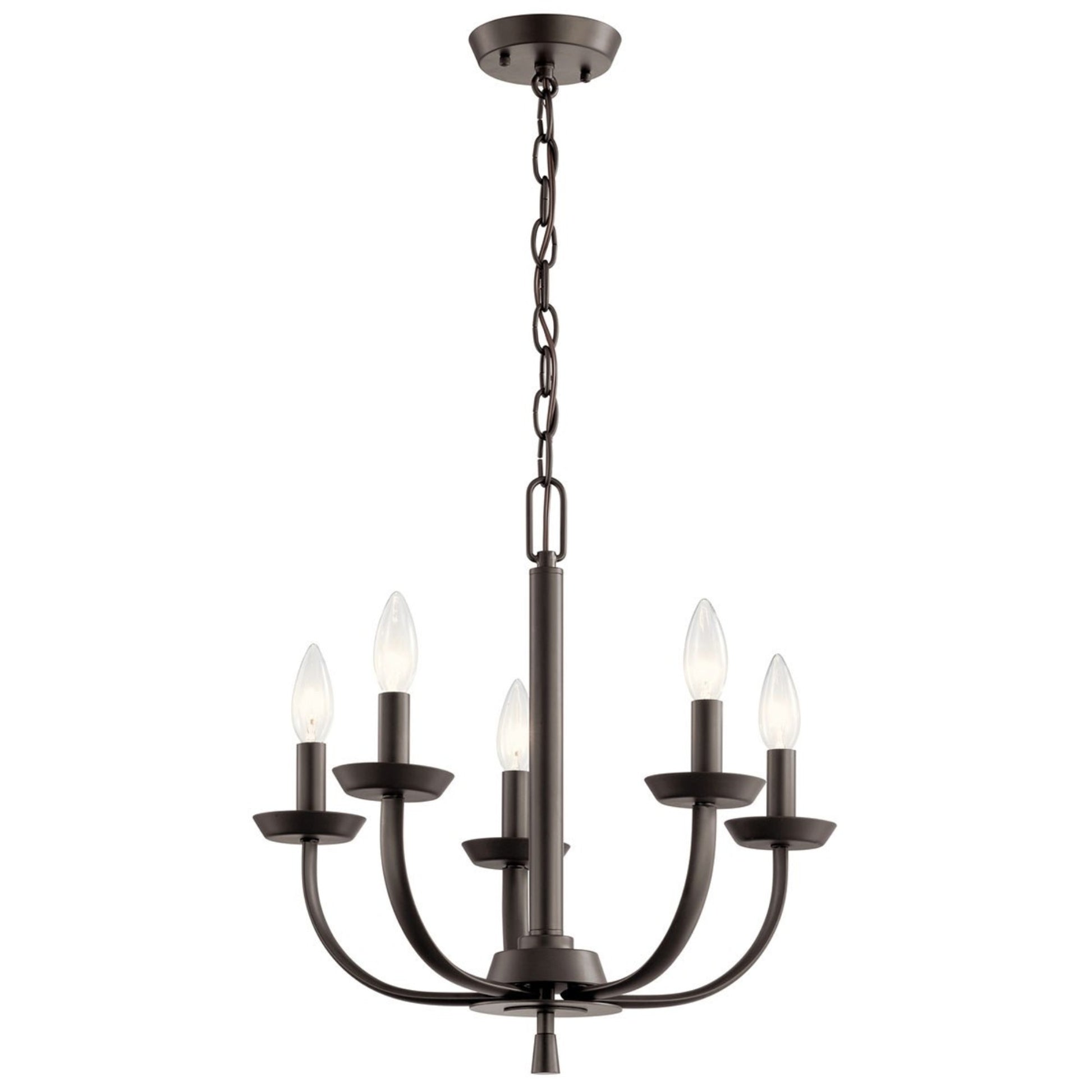 Kennewick 18" 5-Light Chandelier, Olde Bronze Finish - Bees Lighting