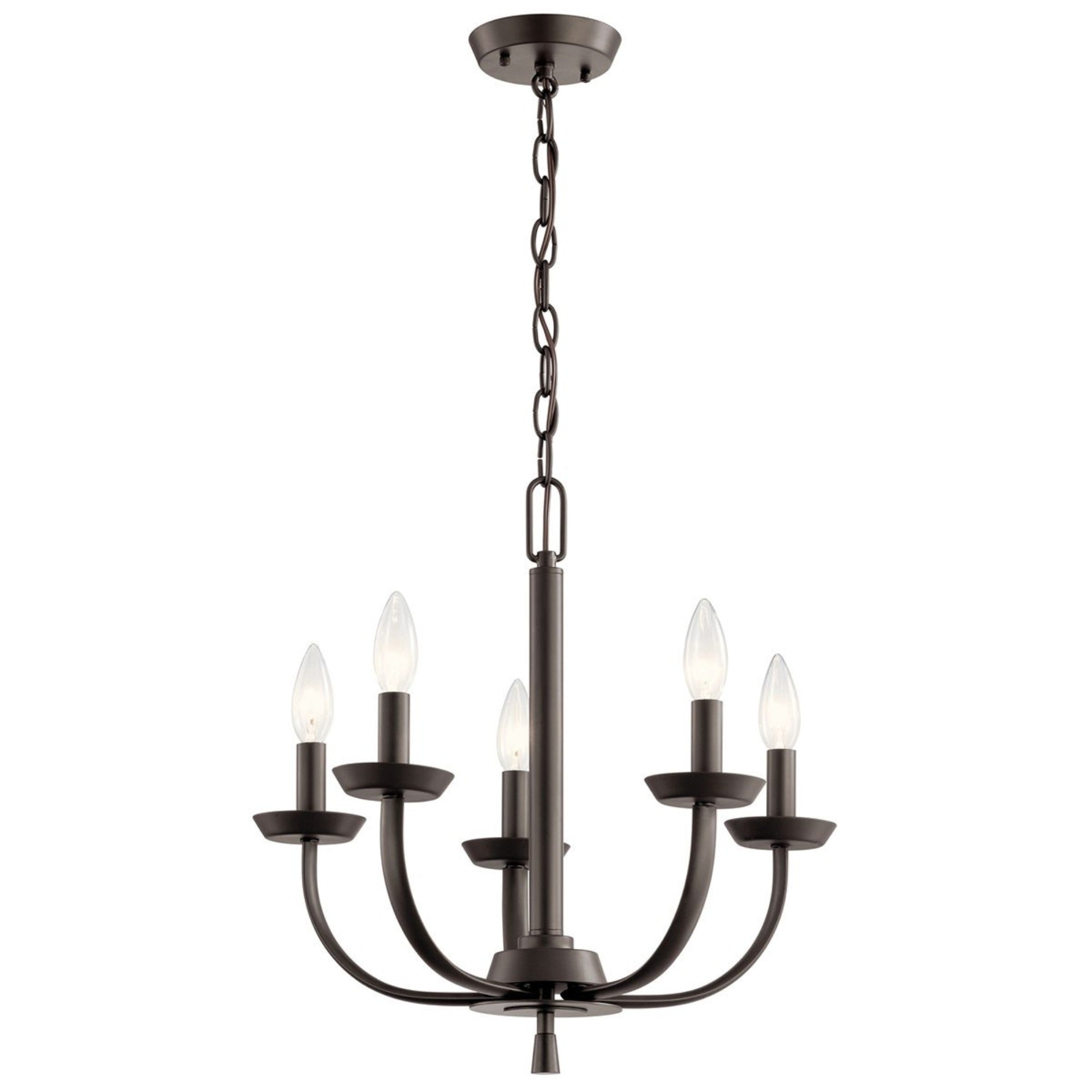 Kennewick 18" 5-Light Chandelier, Olde Bronze Finish - Bees Lighting