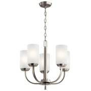 Kennewick 19" 5-Light Chandelier, Brushed Nickel Finish - Bees Lighting