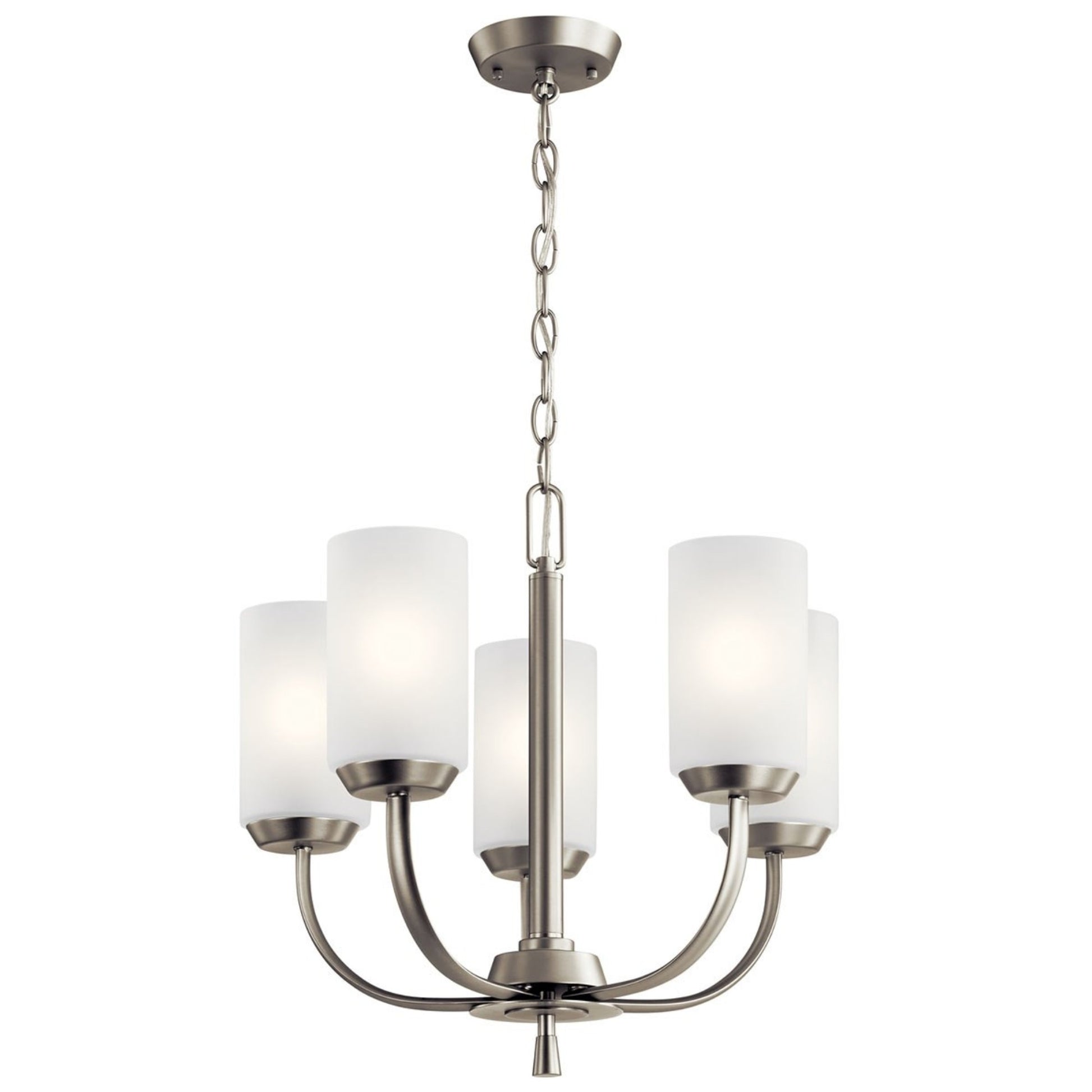 Kennewick 19" 5-Light Chandelier, Brushed Nickel Finish - Bees Lighting