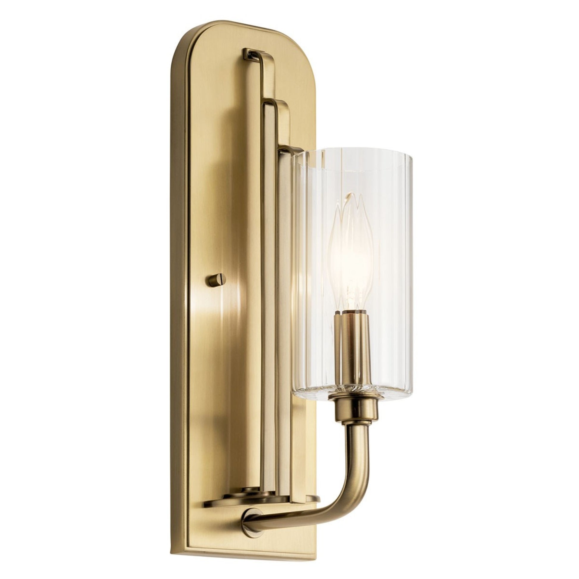 Kimrose 14" Wall Sconce, Brushed Natural Brass Finish - Bees Lighting
