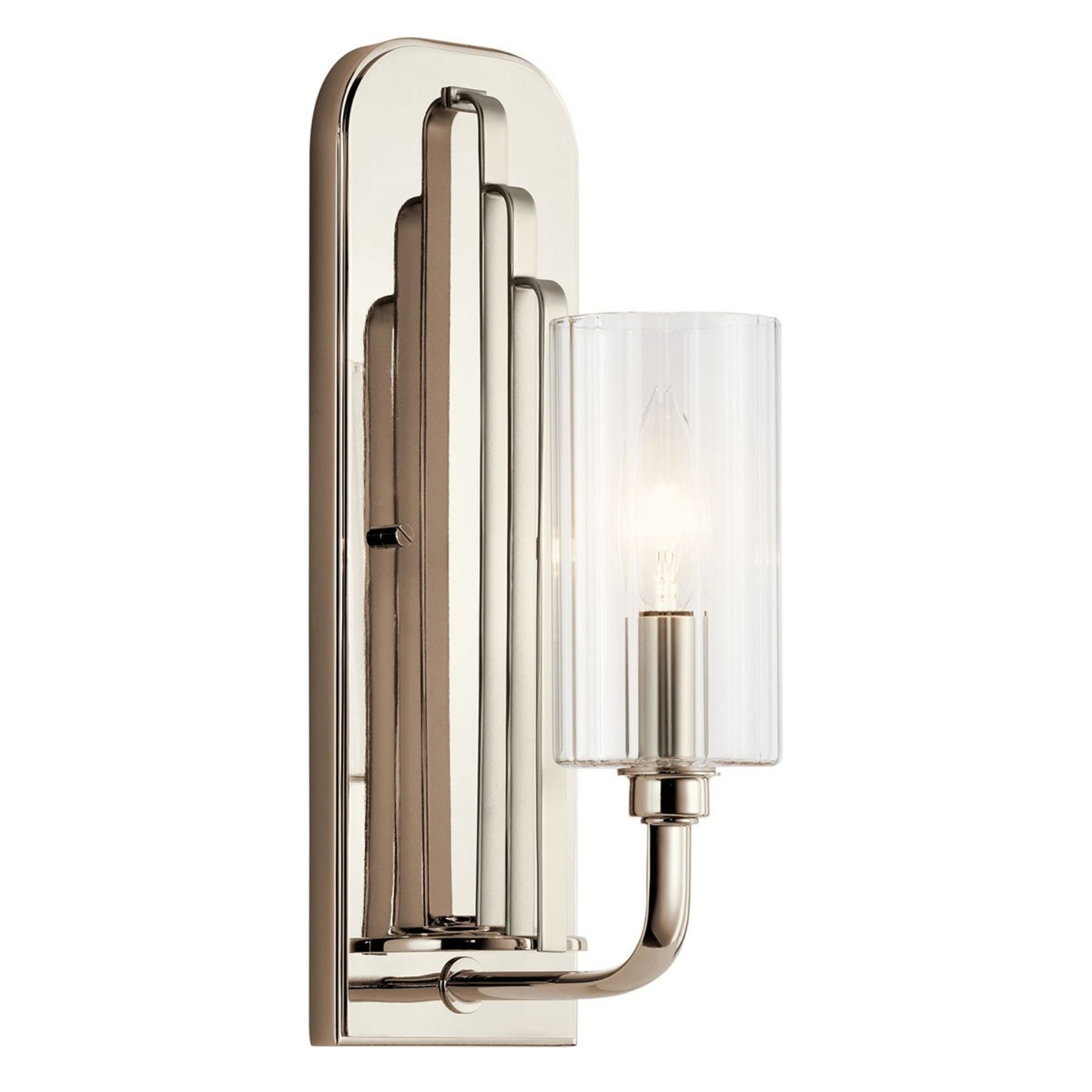 Kimrose 14" Wall Sconce, Polished Nickel Finish - Bees Lighting