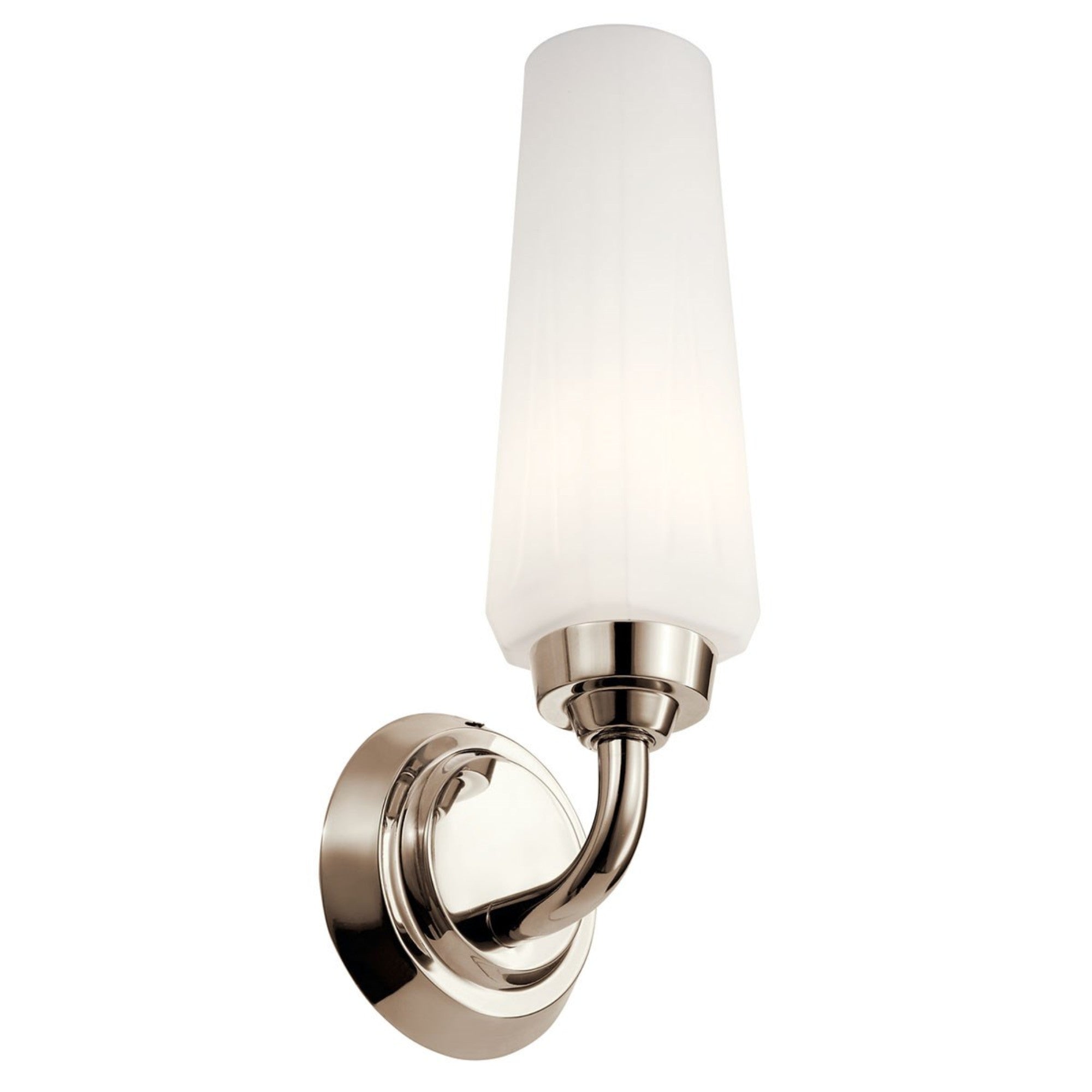 Truby 12" Wall Sconce, Polished Nickel Finish - Bees Lighting