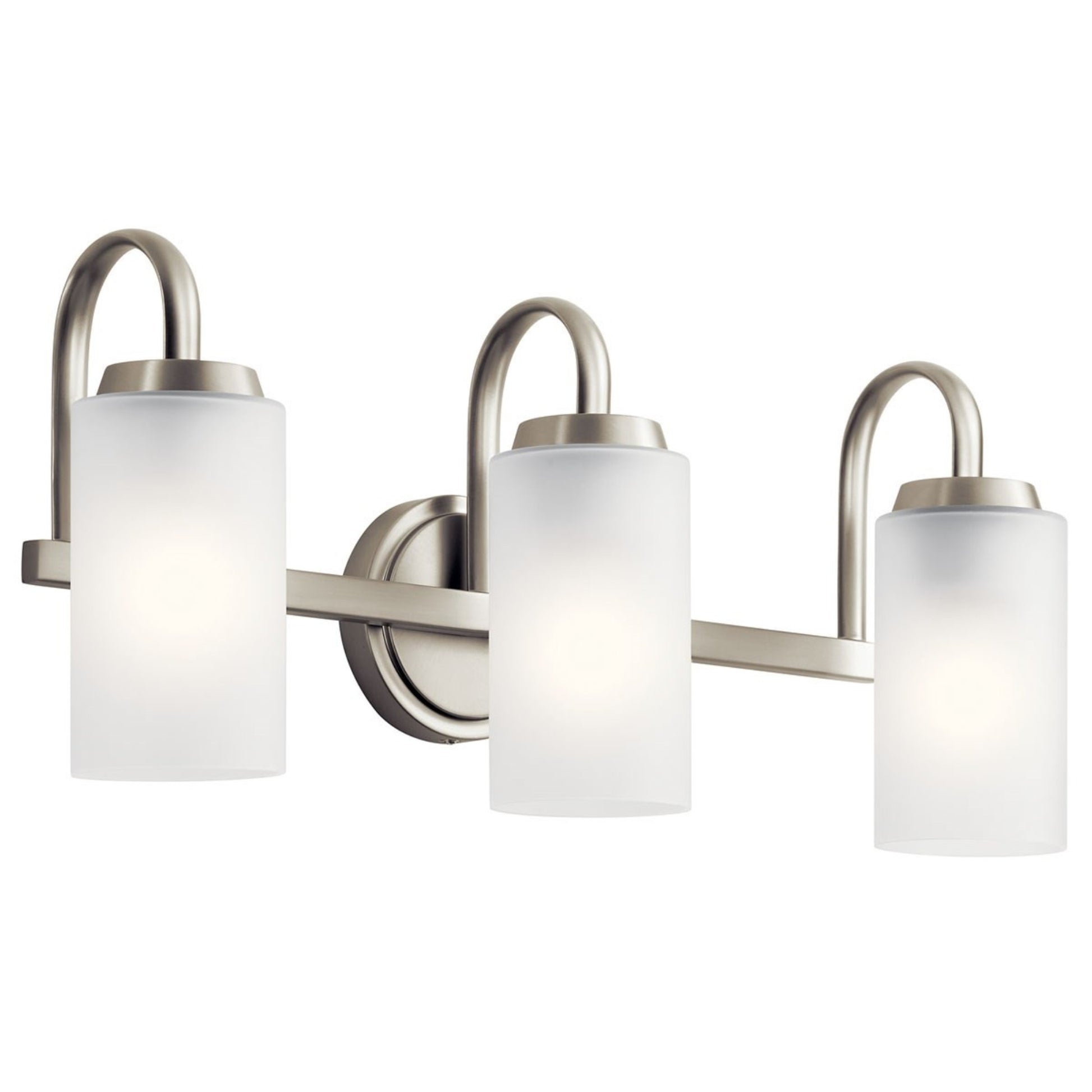 Kennewick 23" 3-Light Bath Vanity Light, Brushed Nickel Finish - Bees Lighting
