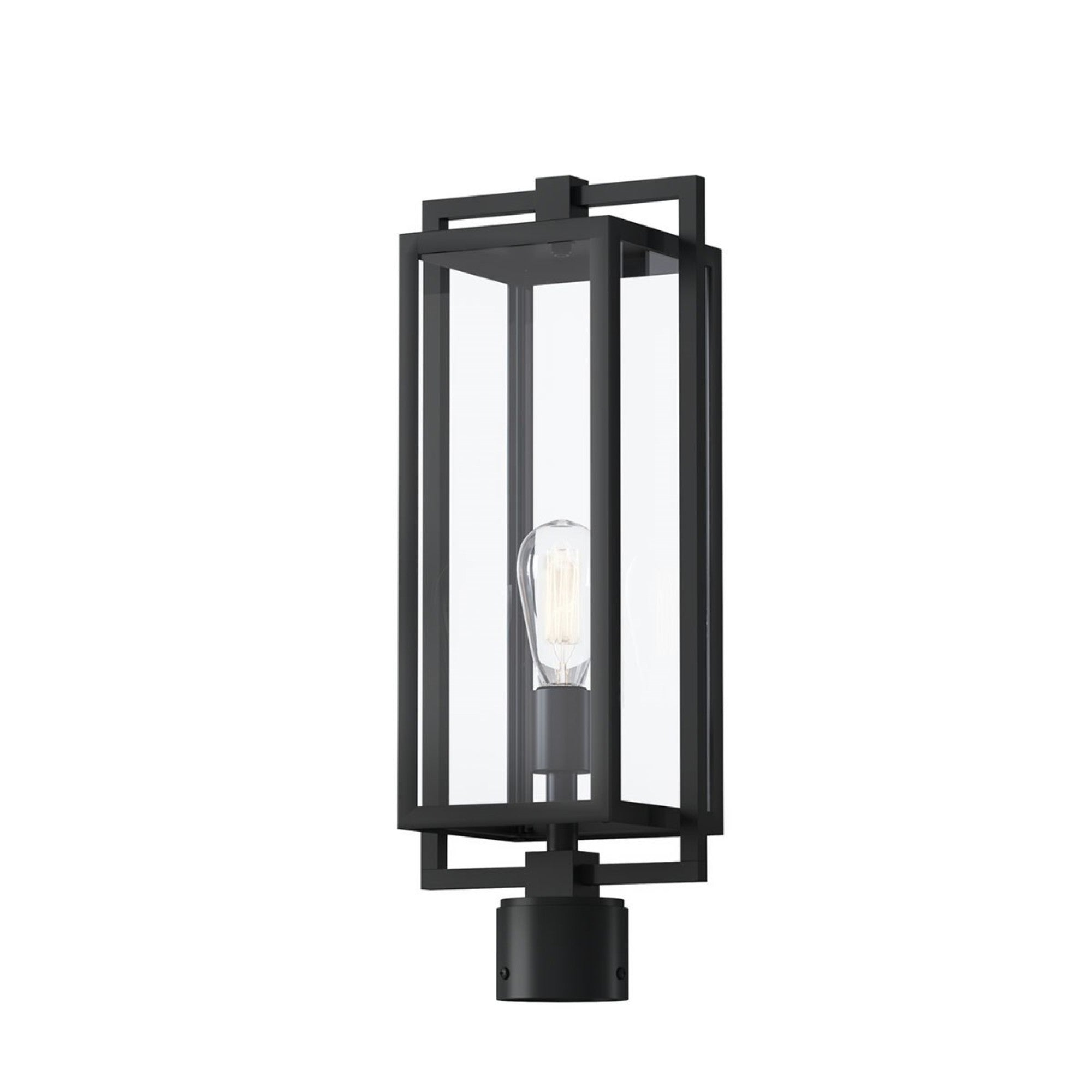 Goson 21" Outdoor Post Light, Black Finish - Bees Lighting