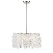 Taffinoe 25" 5-Light Pendant, Polished Nickel Finish - Bees Lighting