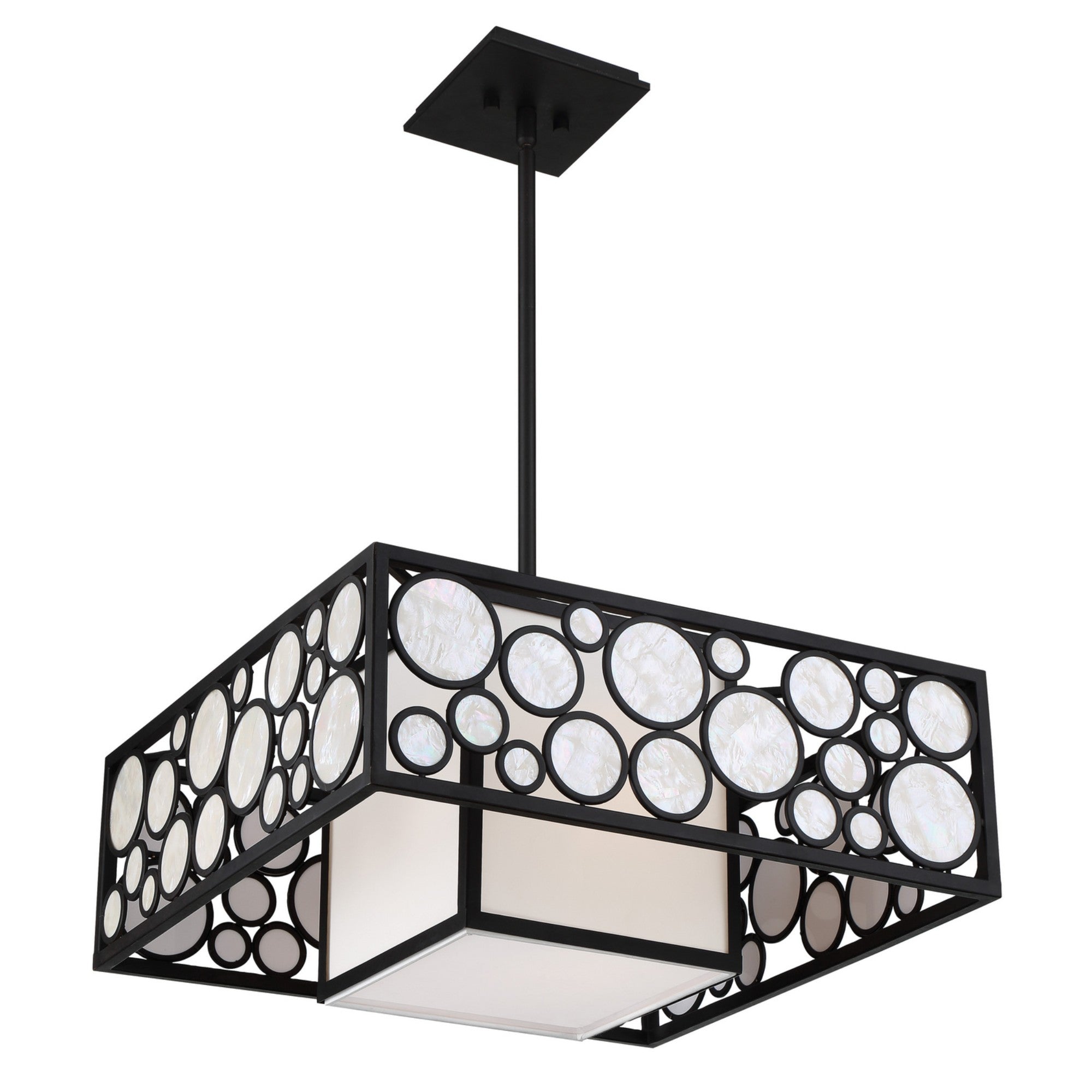 Mosaic 21" 2-Light Pendant, Oil Rubbed Bronze Finish - Bees Lighting