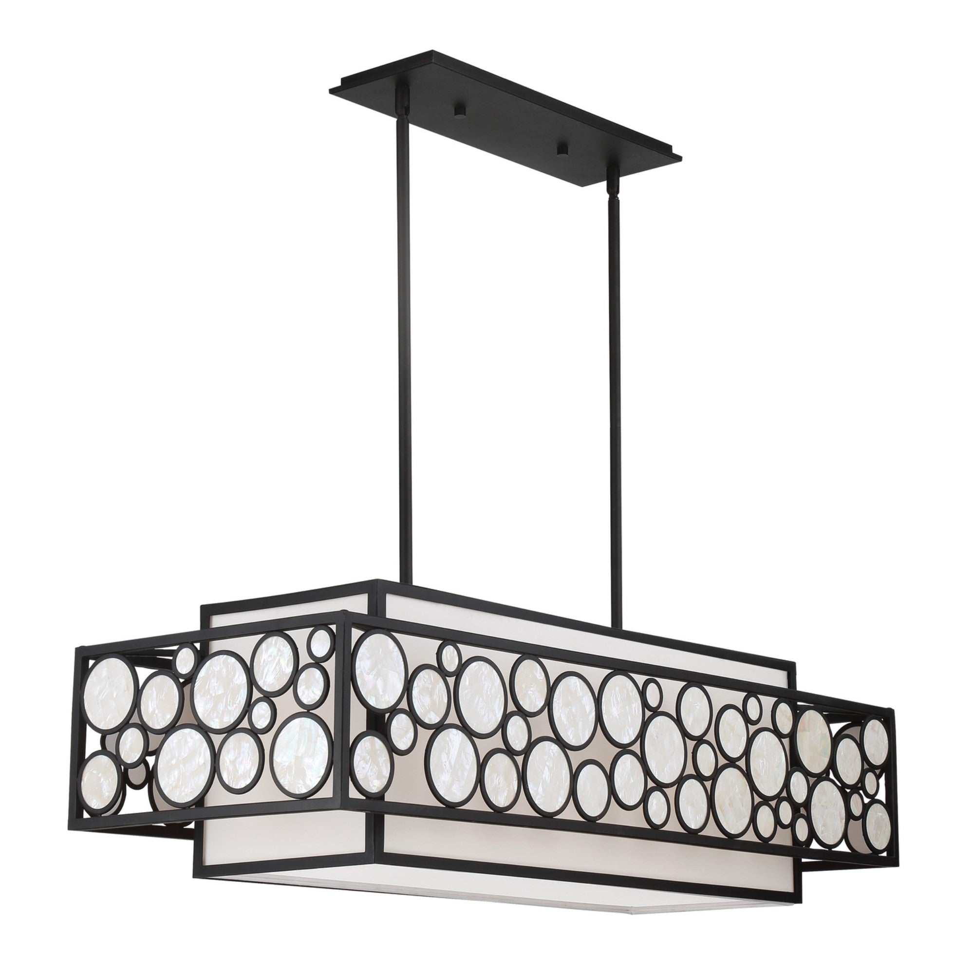 Mosaic 42" 4-Light Island Light, Oil Rubbed Bronze Finish - Bees Lighting