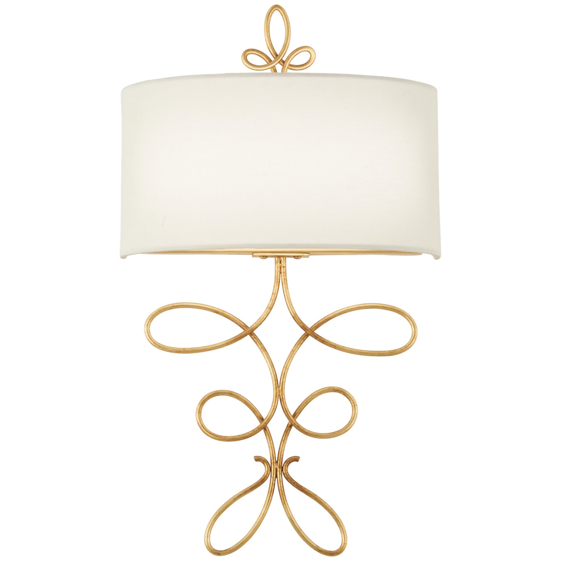 Gianella 20" 2-Light LED Wall Sconce, Ardent Gold Leaf Finish - Bees Lighting
