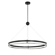 Grande Illusion 49" LED Pendant, Coal & Polished Nickel Highlights - Bees Lighting