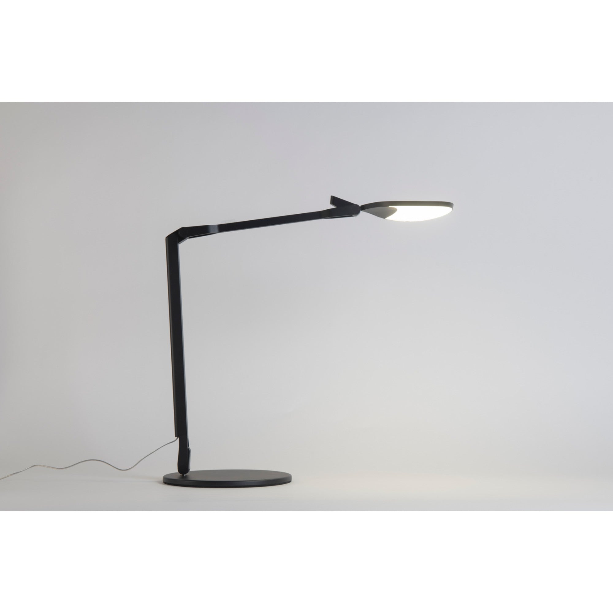 Splitty Reach Matte Black Contemporary LED Desk Lamp with Table Base and USB Port - Bees Lighting