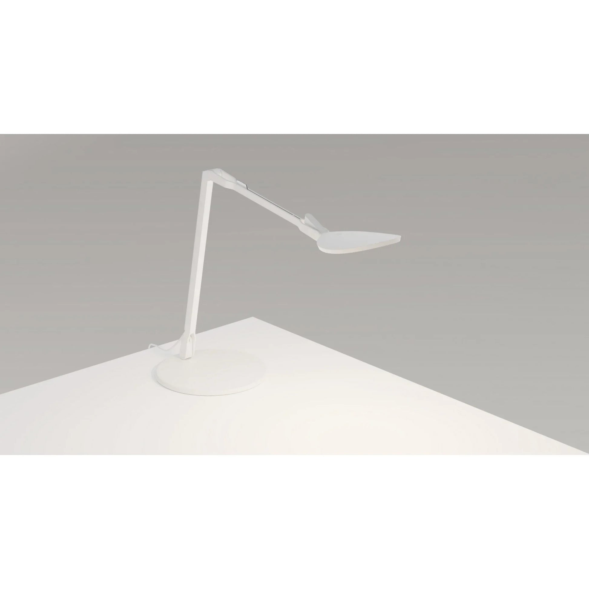 Splitty Reach Matte White Contemporary LED Desk Lamp with Table Base and USB Port - Bees Lighting