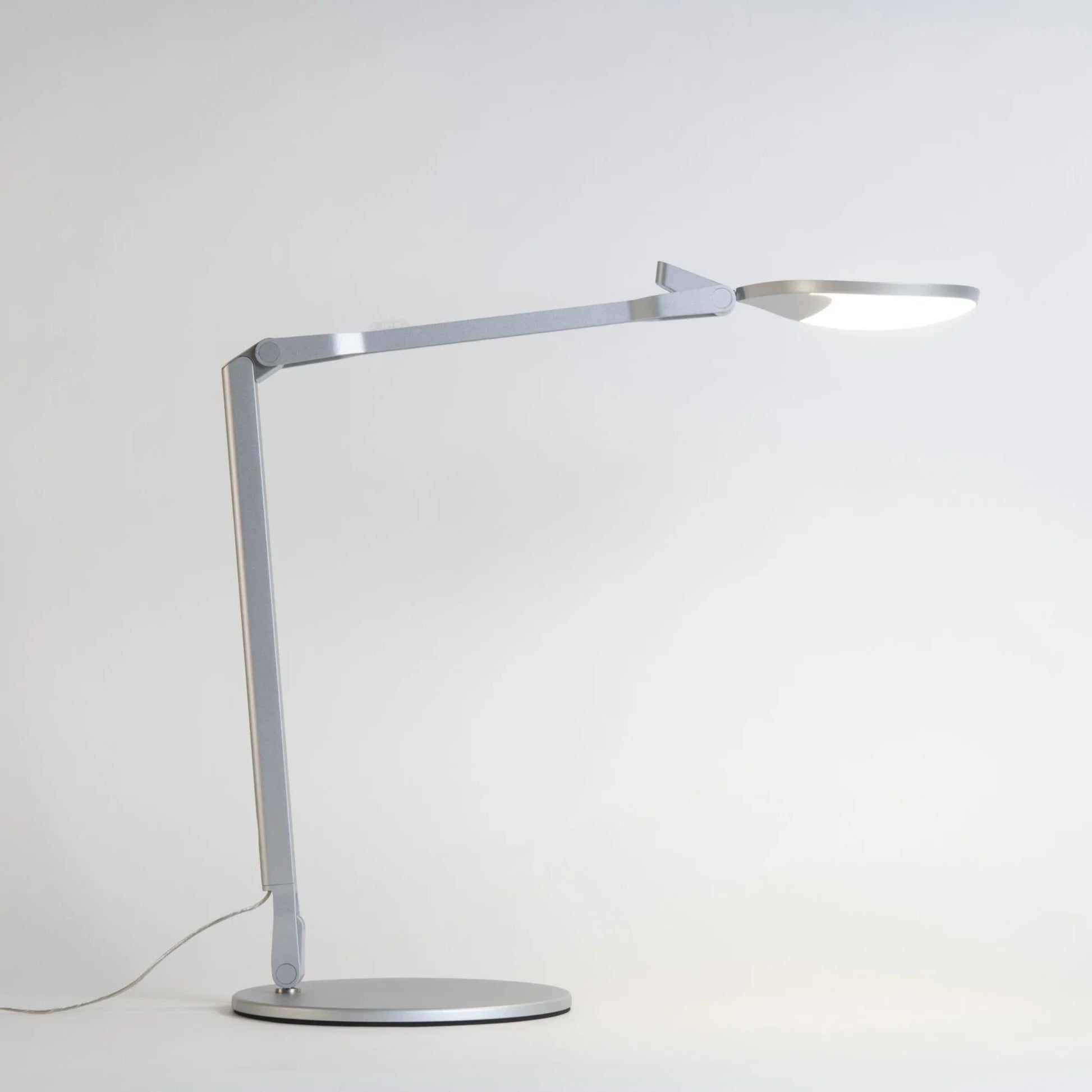 Splitty Reach Silver Contemporary LED Desk Lamp with Table Base and USB Port - Bees Lighting