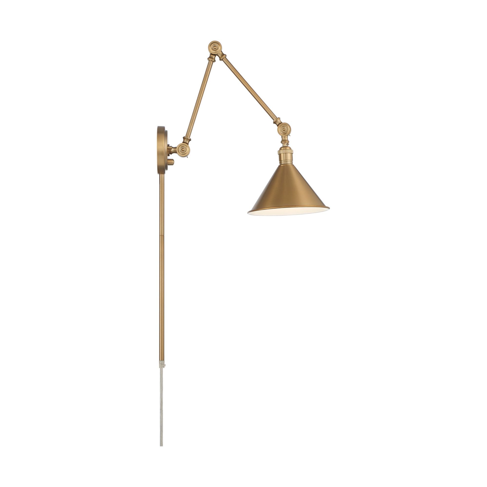 Delancey Plug In Swing Arm Wall Sconce With Switch - Bees Lighting