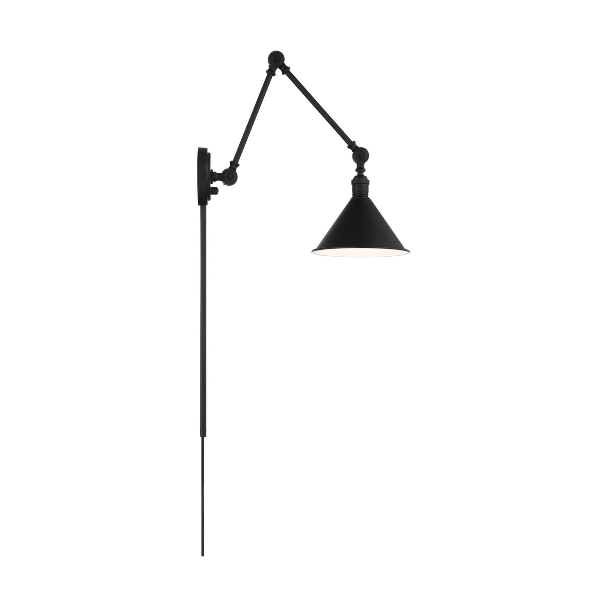 Delancey Plug In Swing Arm Wall Sconce Matte Black