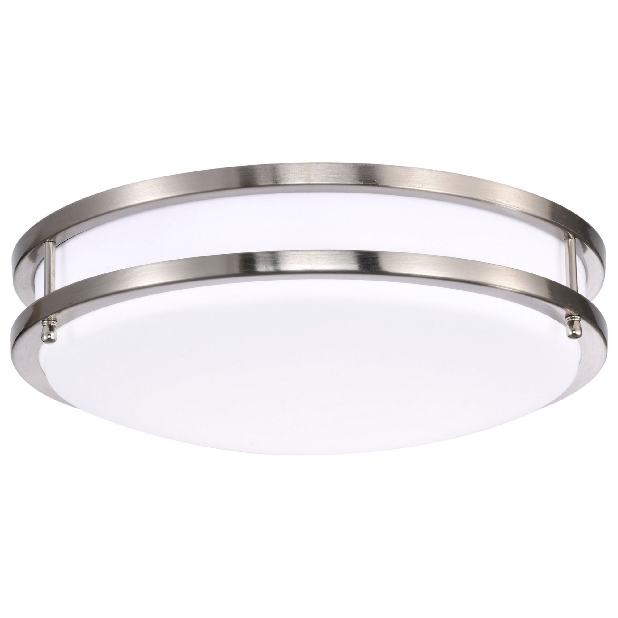 Glamour 13 in. LED Flush Mount Light Selectable CCT Silver Finish