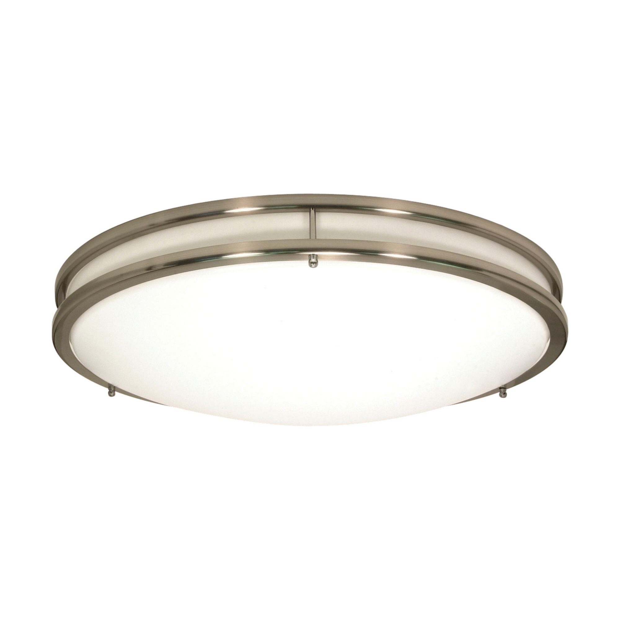 Glamour 13 in. LED Flush Mount Light Selectable CCT Silver Finish