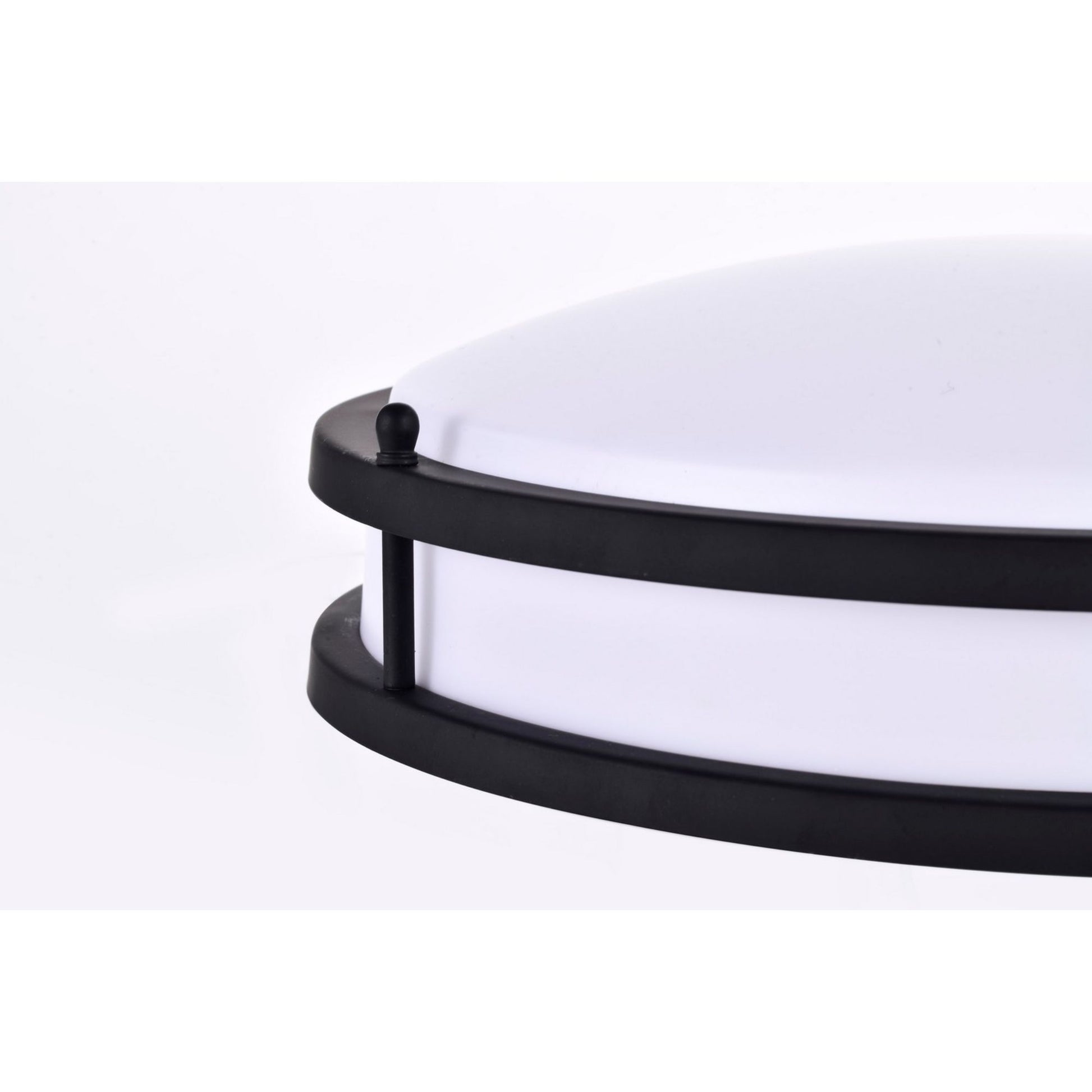 Glamour 13" LED Flush Mount, 3CCT, Black Finish - Bees Lighting
