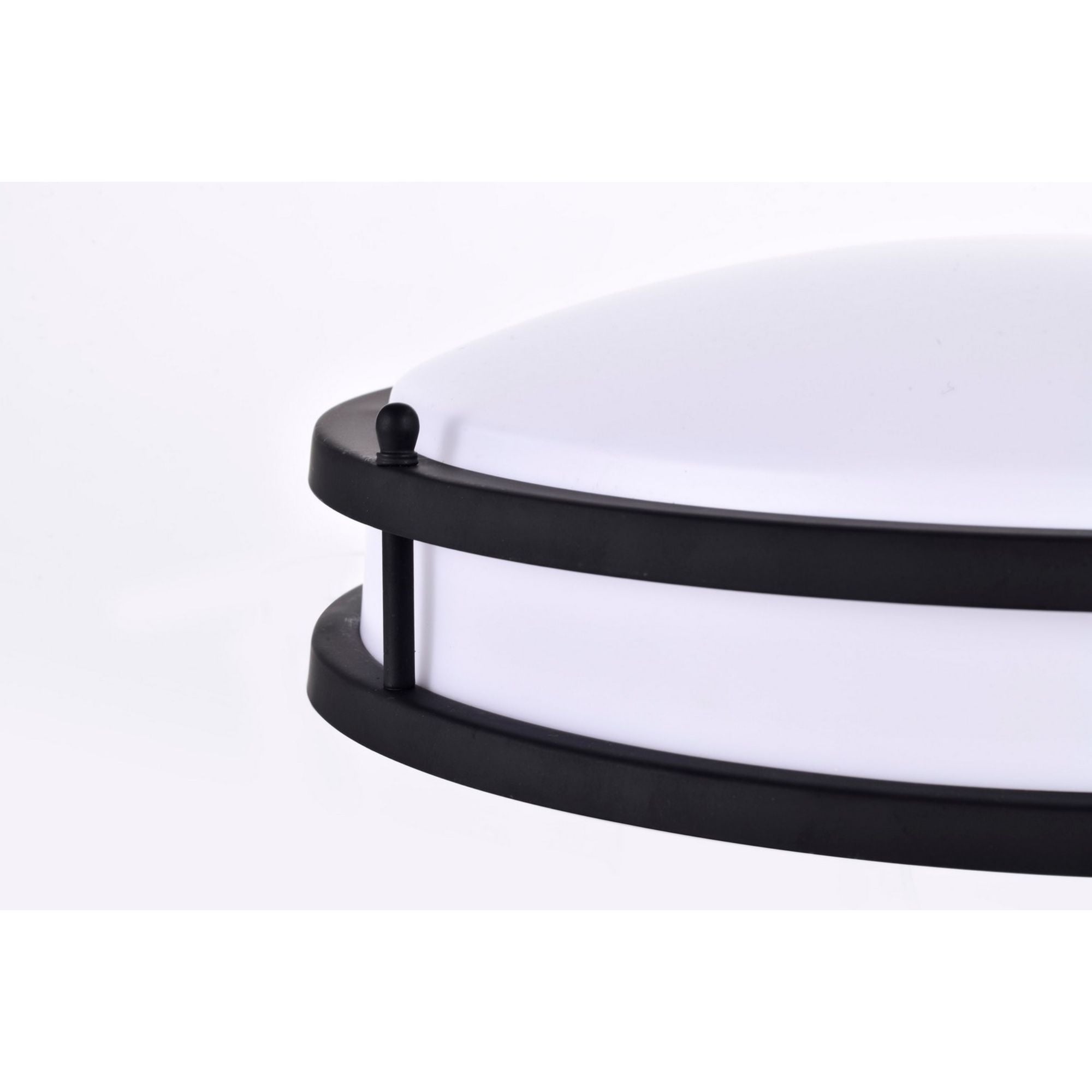 Glamour 13" LED Flush Mount, 3CCT, Black Finish - Bees Lighting