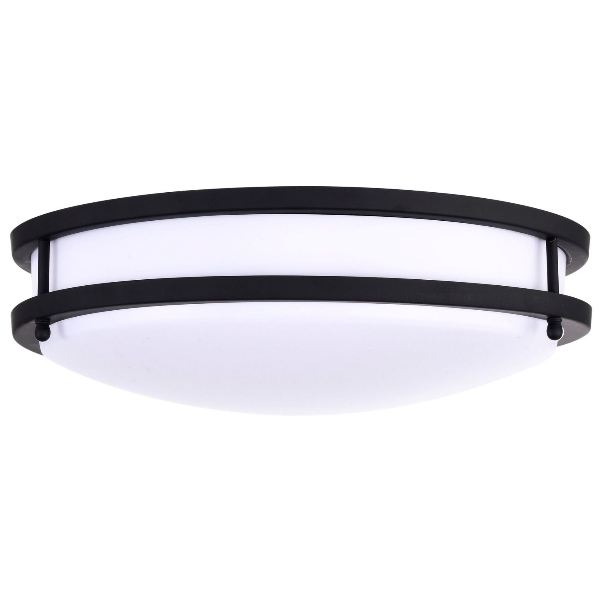 Glamour 13" LED Flush Mount, 3CCT, Black Finish - Bees Lighting