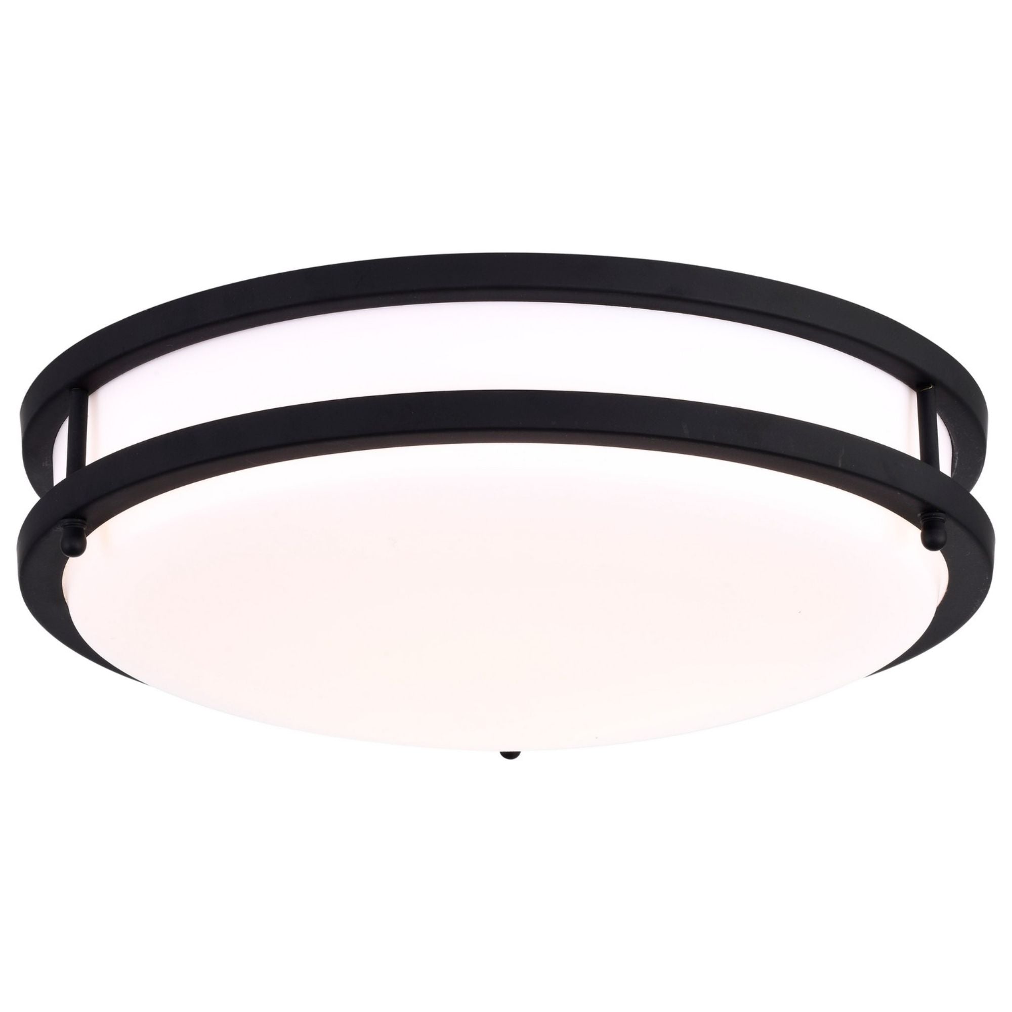 Glamour 13" LED Flush Mount, 3CCT, Black Finish - Bees Lighting