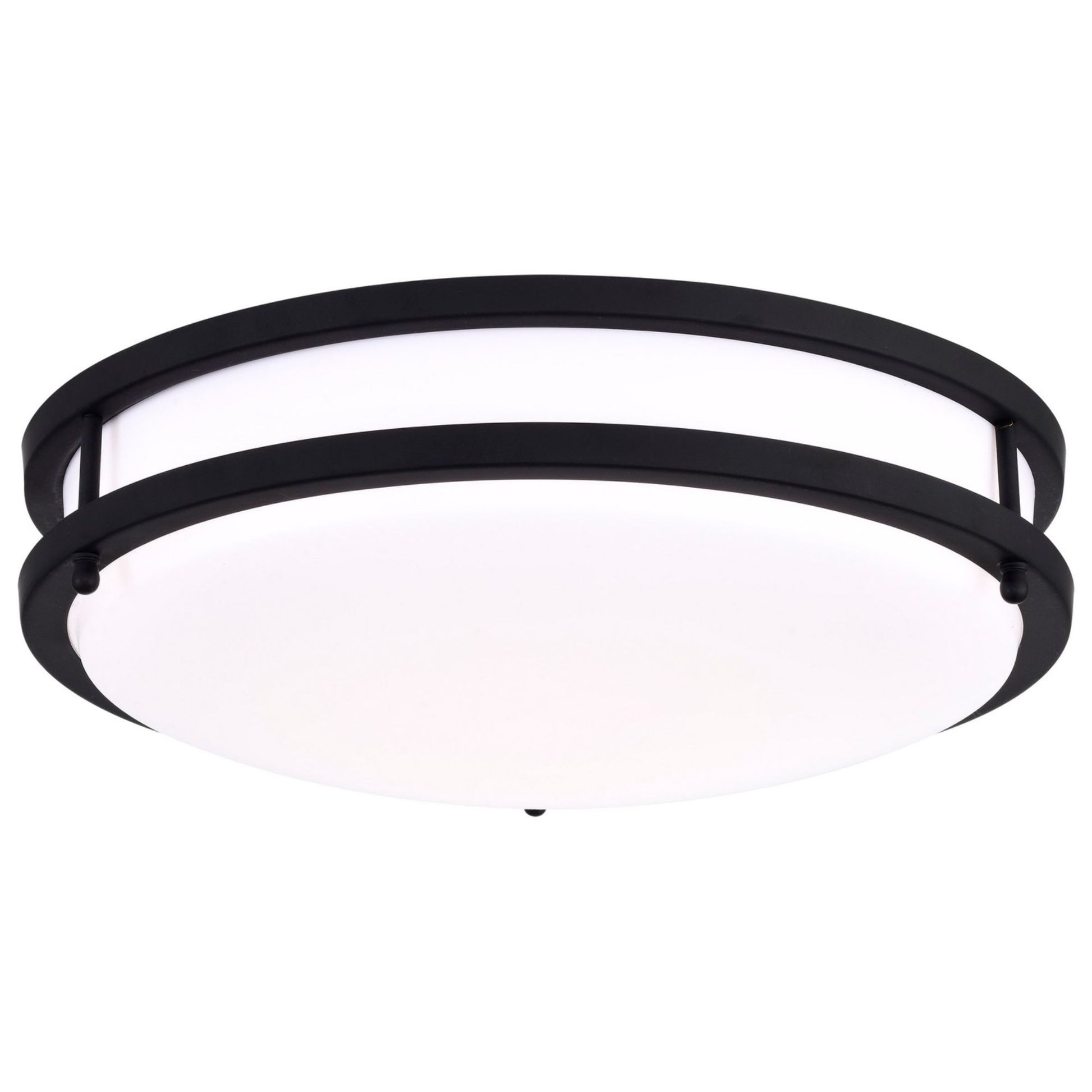 Glamour 13" LED Flush Mount, 3CCT, Black Finish - Bees Lighting