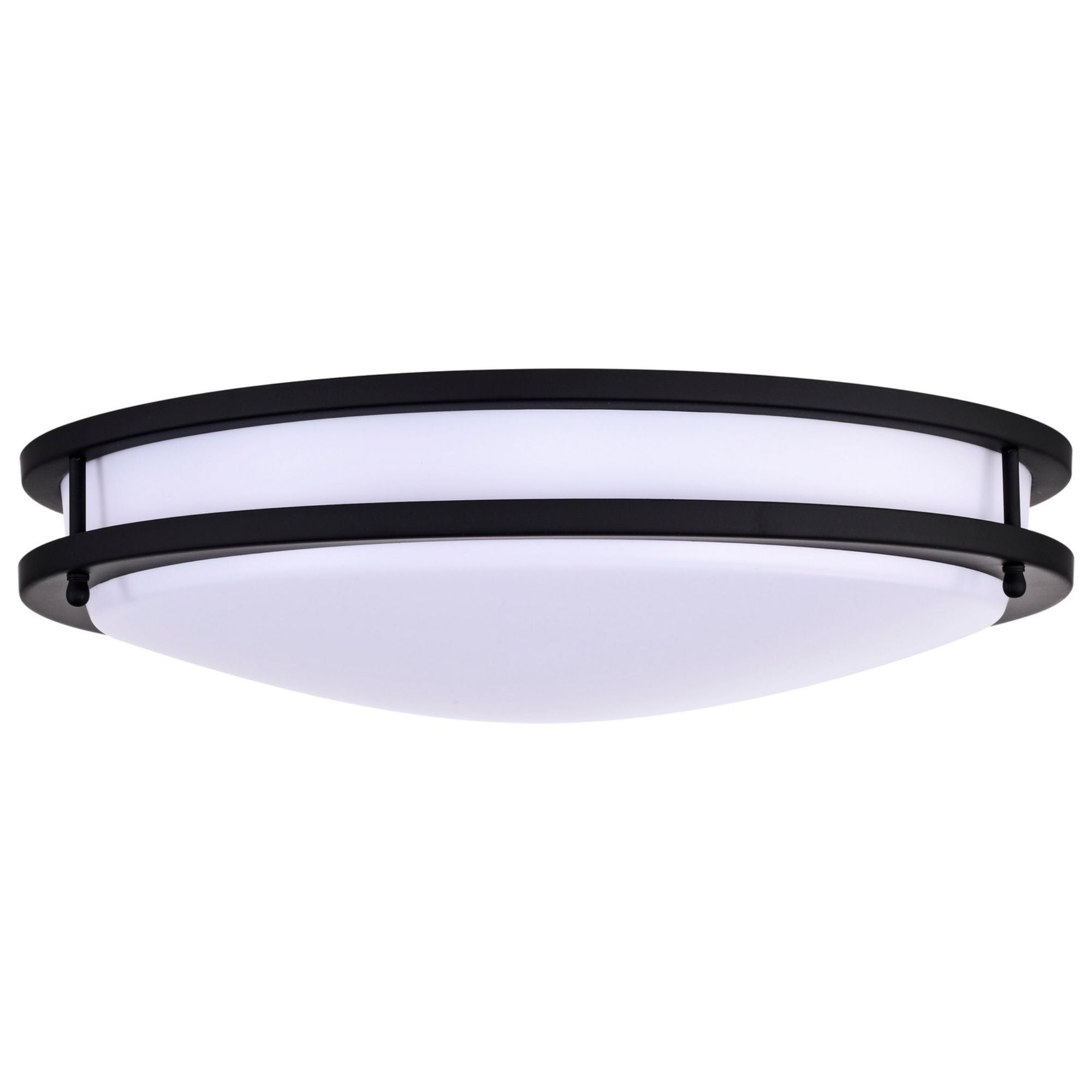 Glamour 17" LED Flush Mount, 3CCT, Black Finish - Bees Lighting