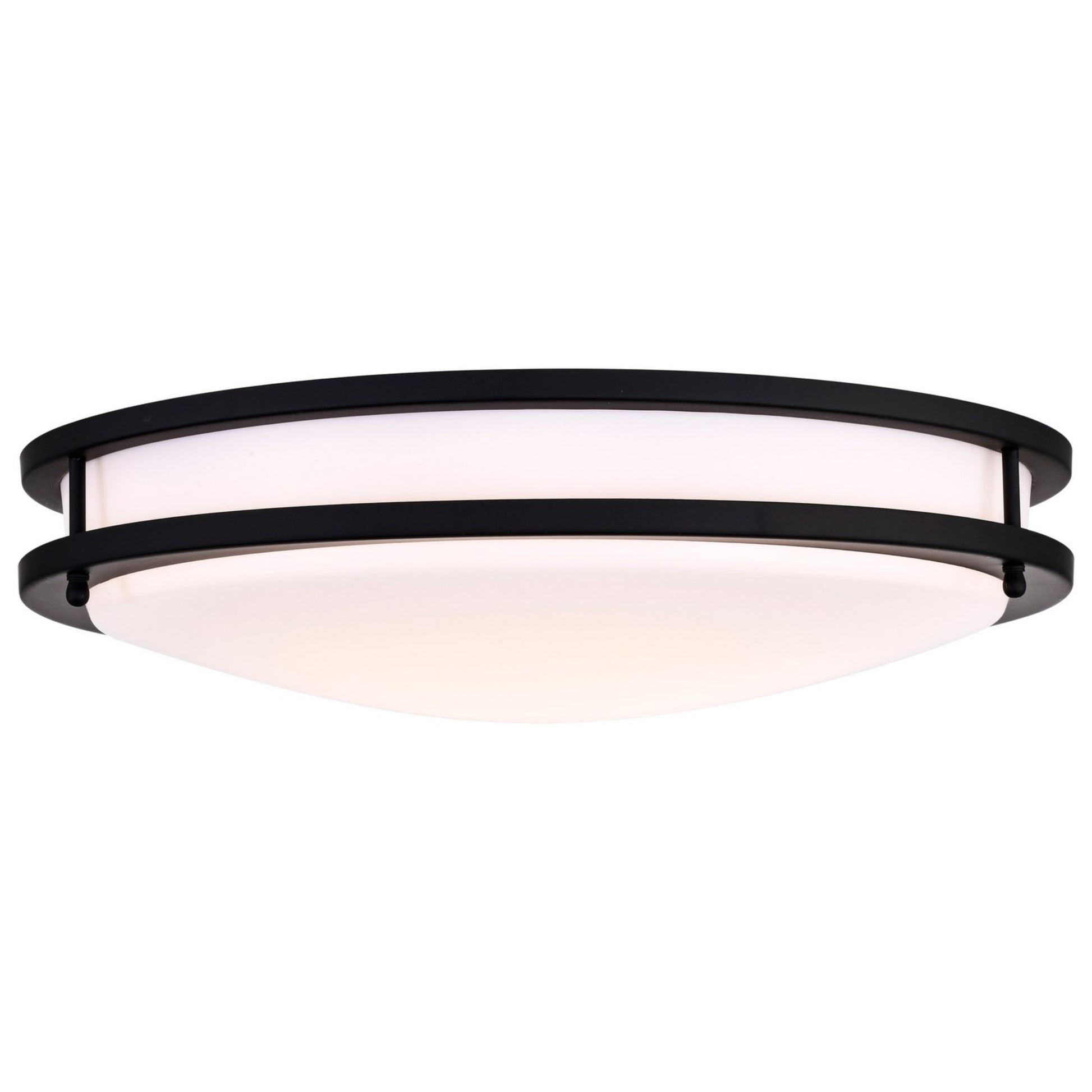 Glamour 17" LED Flush Mount, 3CCT, Black Finish - Bees Lighting