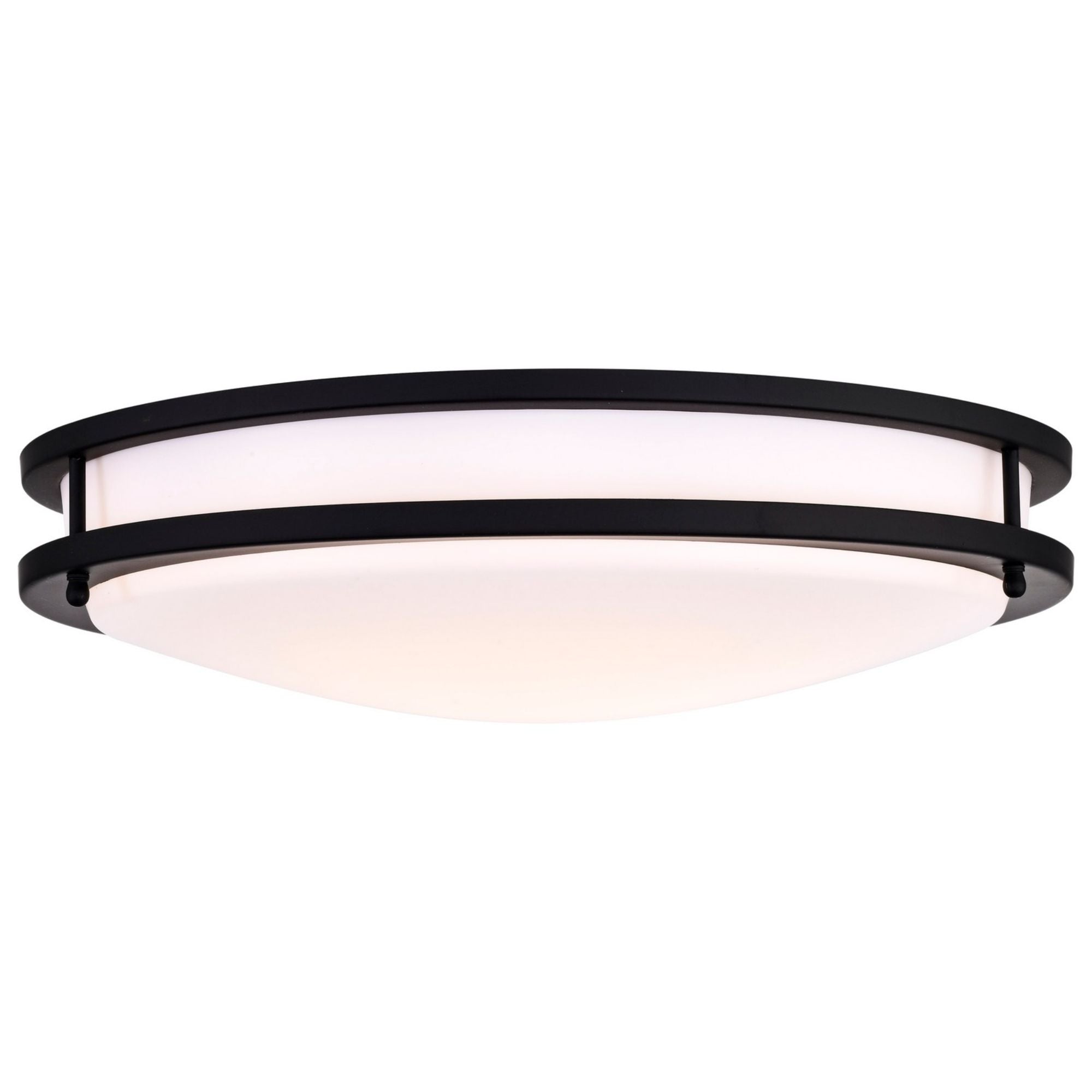 Glamour 17" LED Flush Mount, 3CCT, Black Finish - Bees Lighting