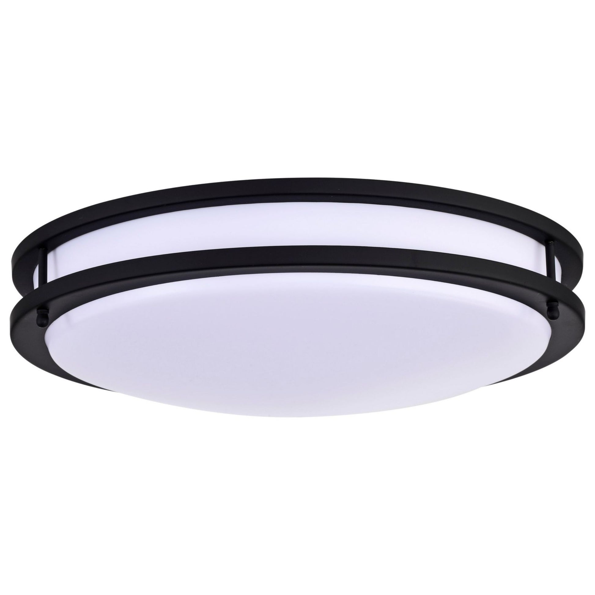 Glamour 17" LED Flush Mount, 3CCT, Black Finish - Bees Lighting