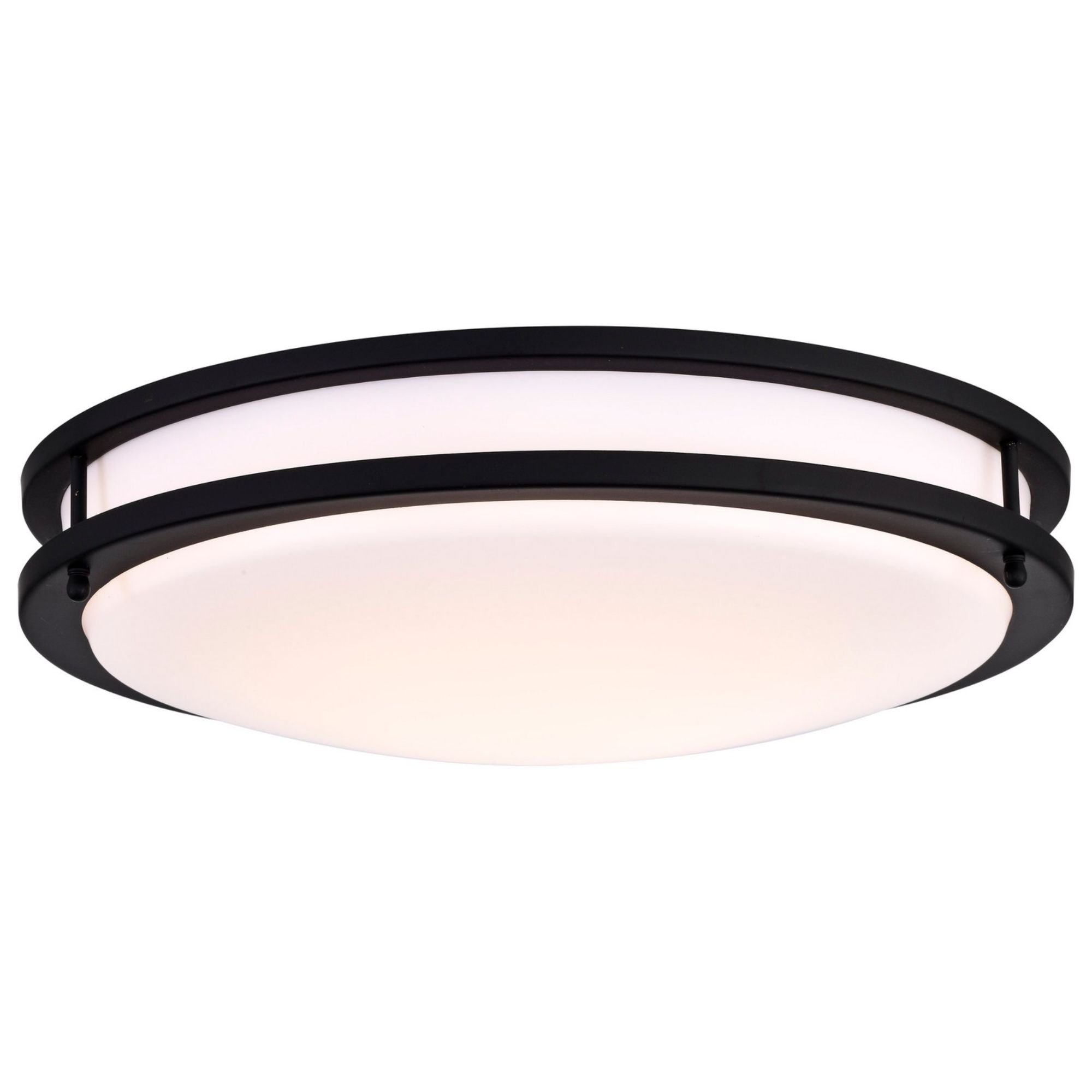 Glamour 17" LED Flush Mount, 3CCT, Black Finish - Bees Lighting