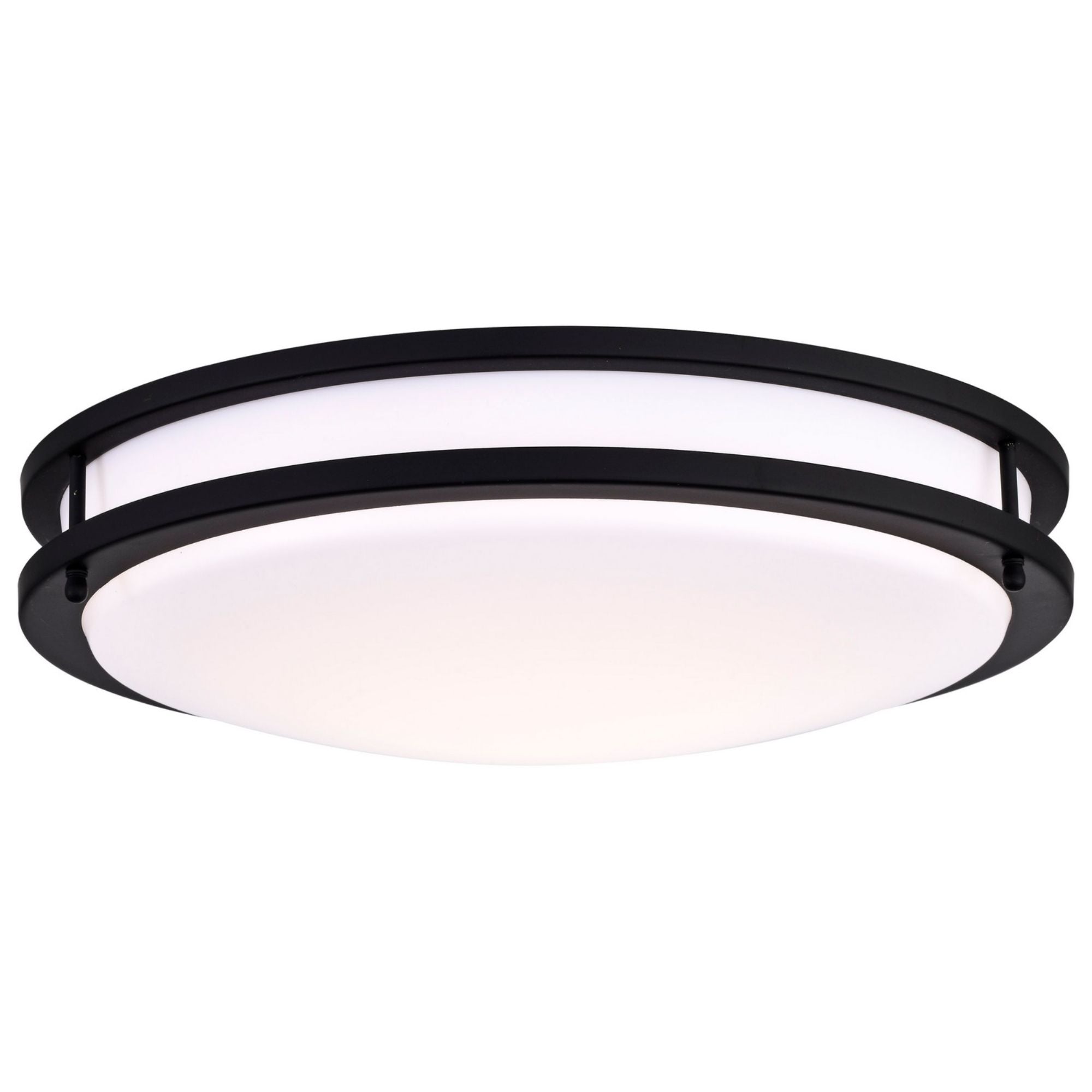 Glamour 17" LED Flush Mount, 3CCT, Black Finish - Bees Lighting
