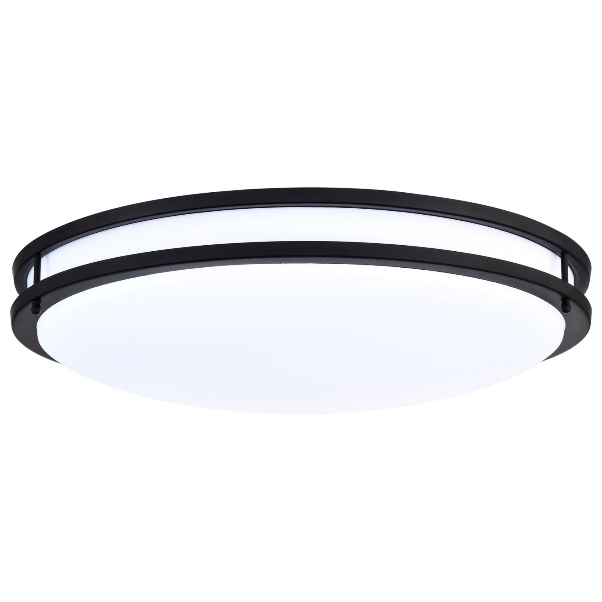 Glamour 24" LED Flush Mount, 3CCT, Black Finish - Bees Lighting
