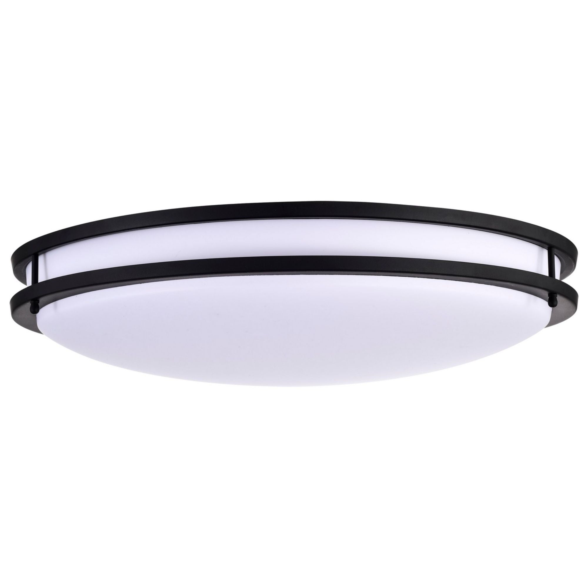 Glamour 24" LED Flush Mount, 3CCT, Black Finish - Bees Lighting