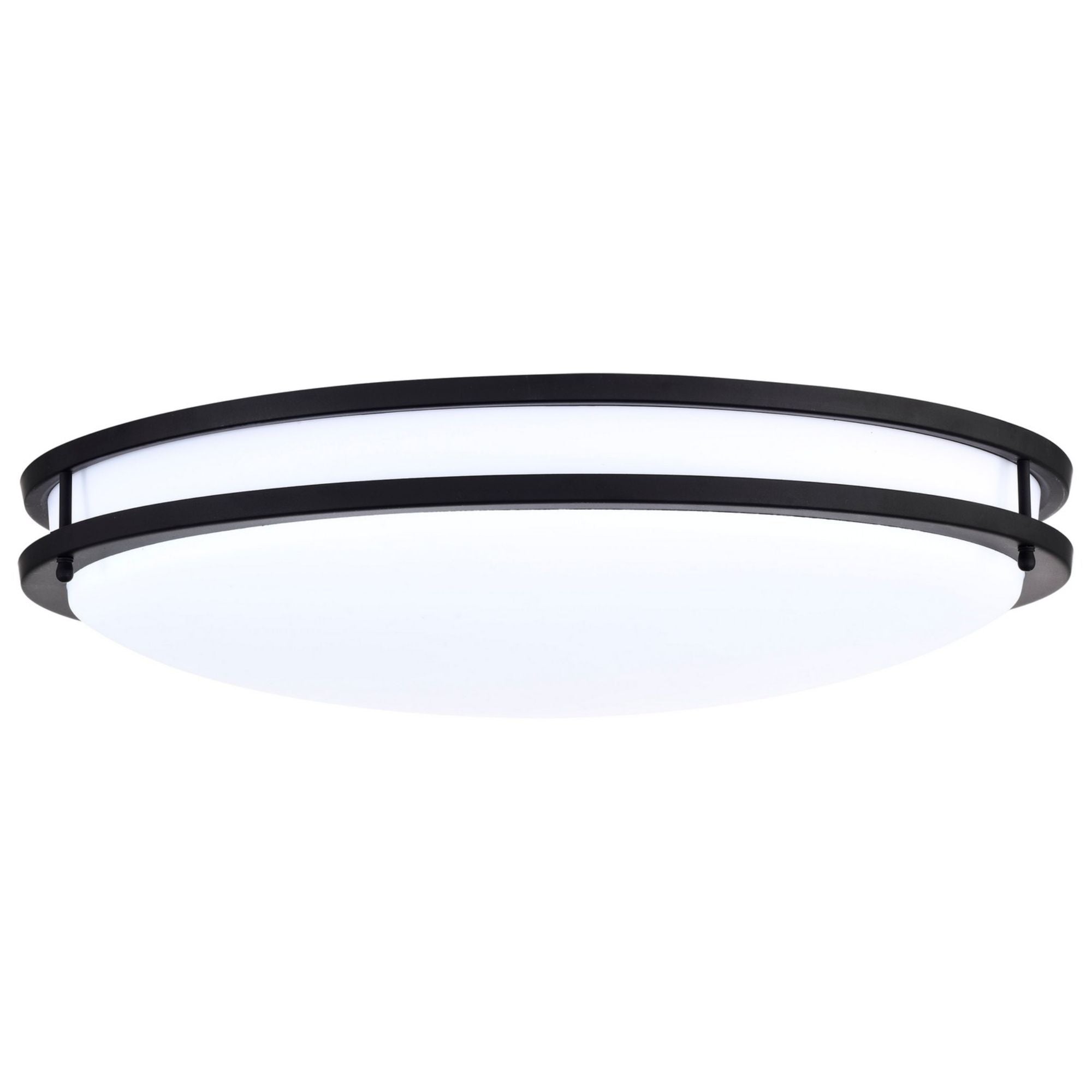 Glamour 24" LED Flush Mount, 3CCT, Black Finish - Bees Lighting