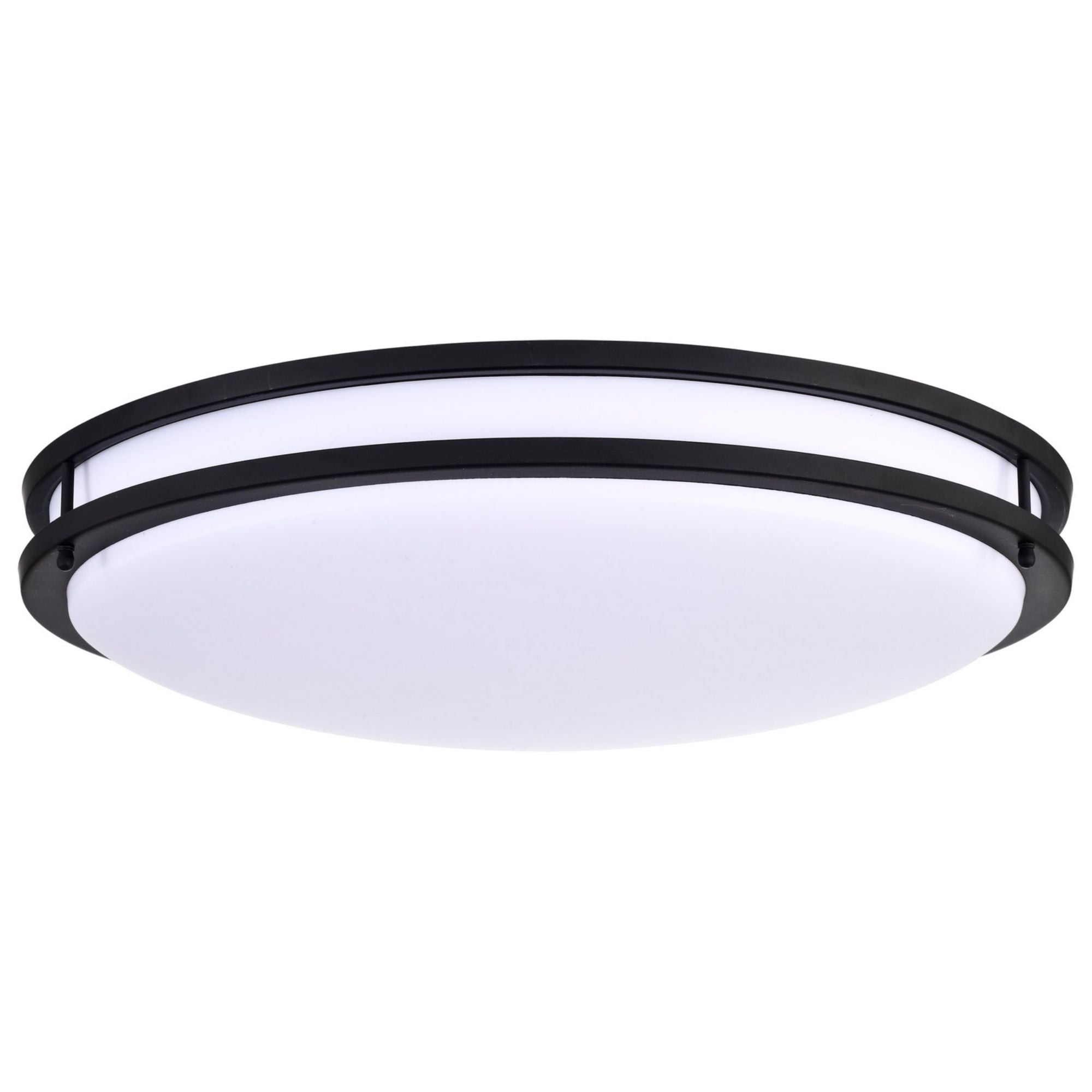 Glamour 24" LED Flush Mount, 3CCT, Black Finish - Bees Lighting