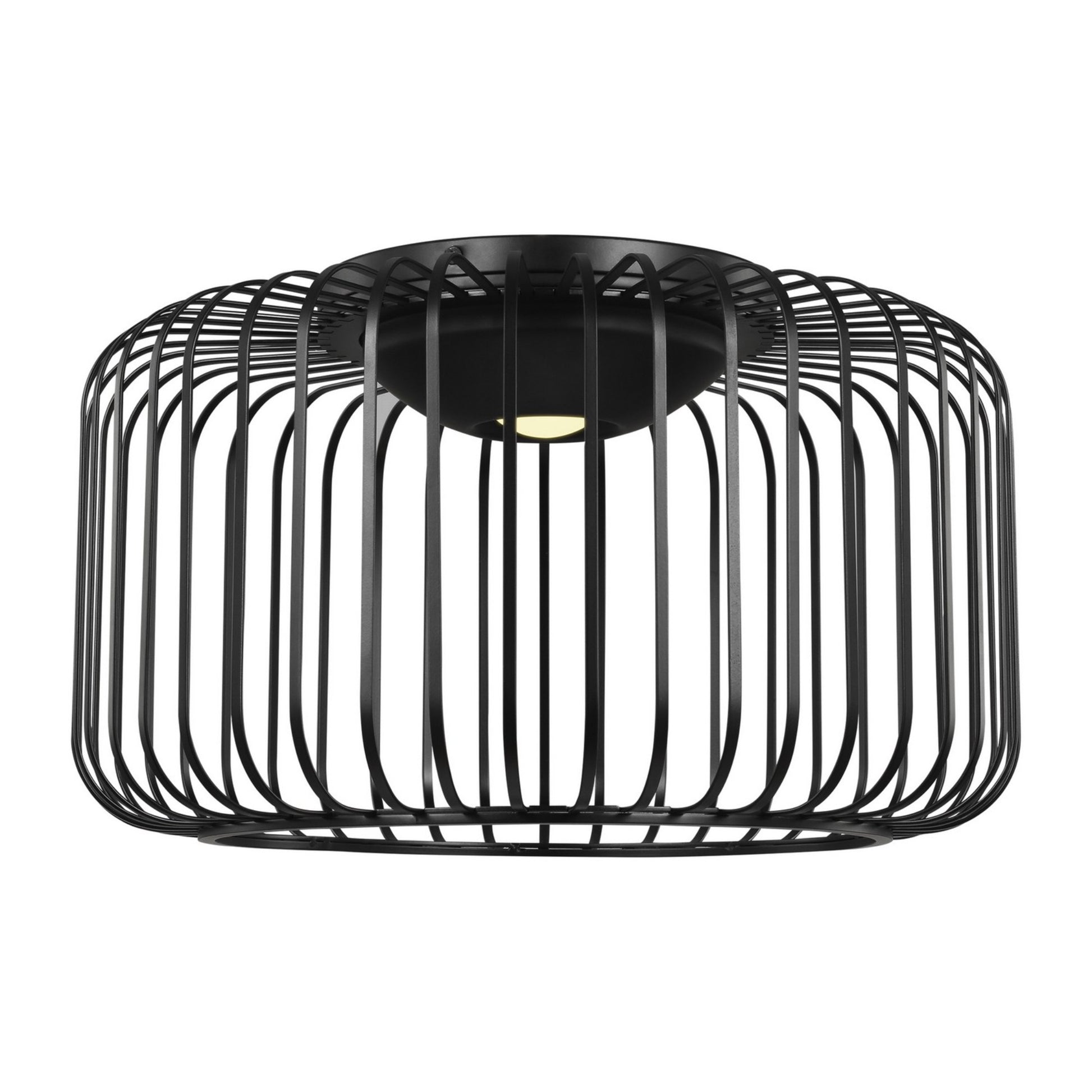 Kai 15" LED Flush Mount, Nightshade Black Finish - Bees Lighting