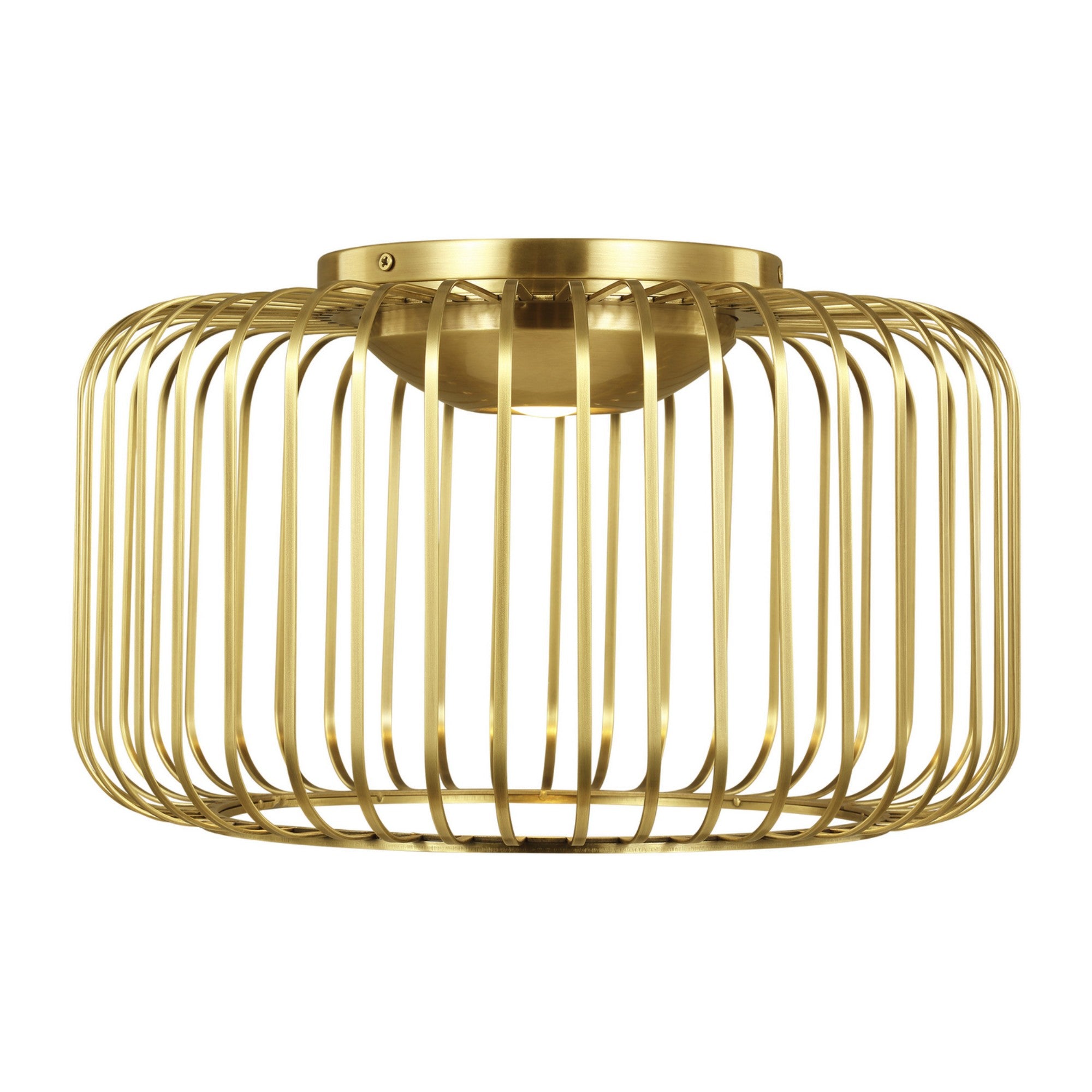 Kai 15" LED Flush Mount, Plated Brass Finish - Bees Lighting