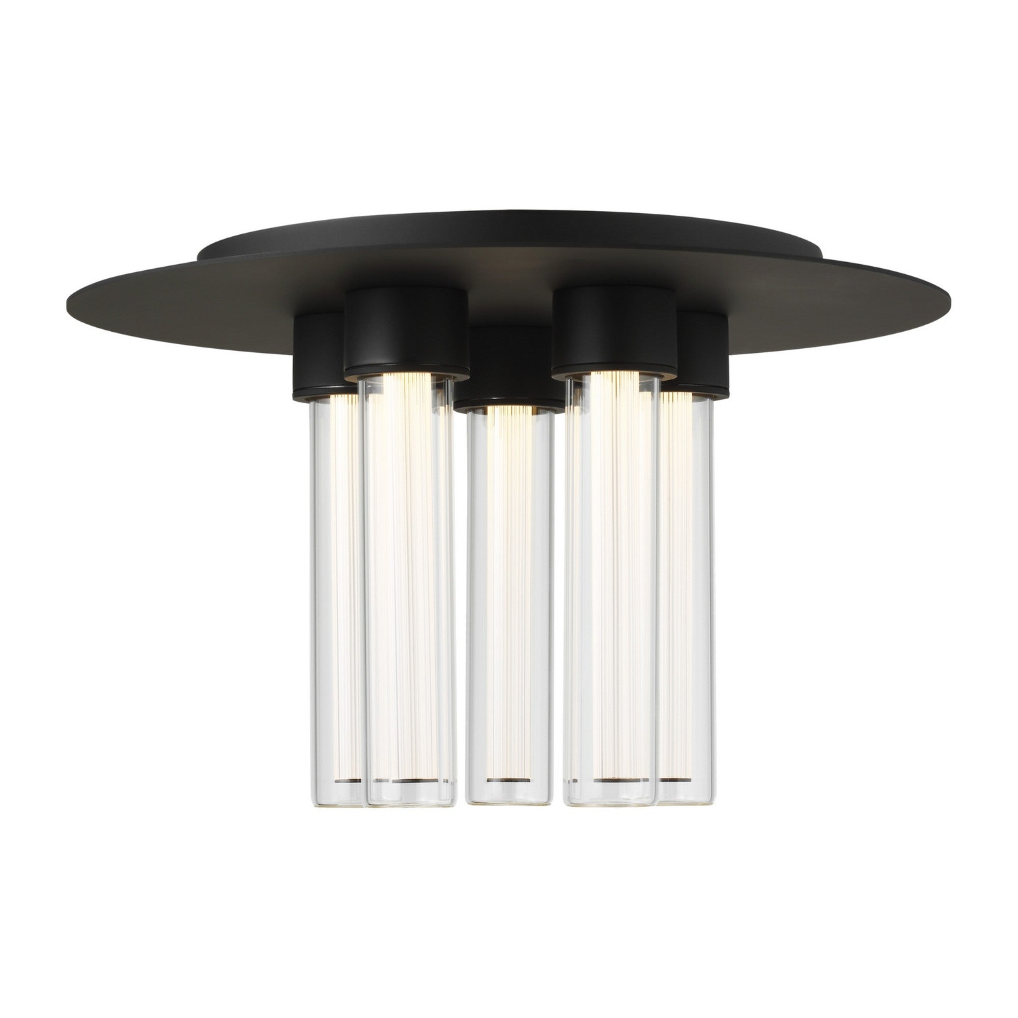 Kola 13" 5-Light LED Flush Mount, 277V, Nightshade Black Finish - Bees Lighting