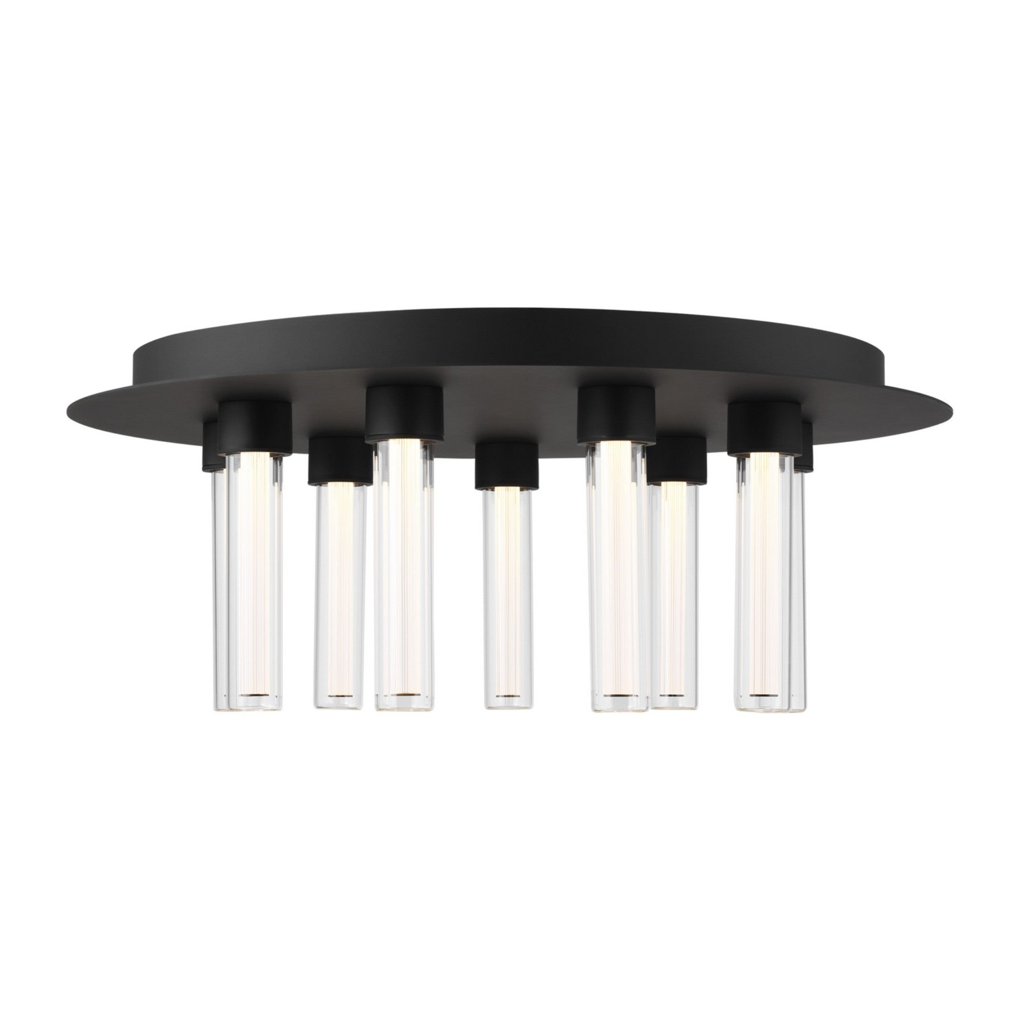 Kola 22" 9-Light LED Flush Mount, 120V, Nightshade Black Finish - Bees Lighting